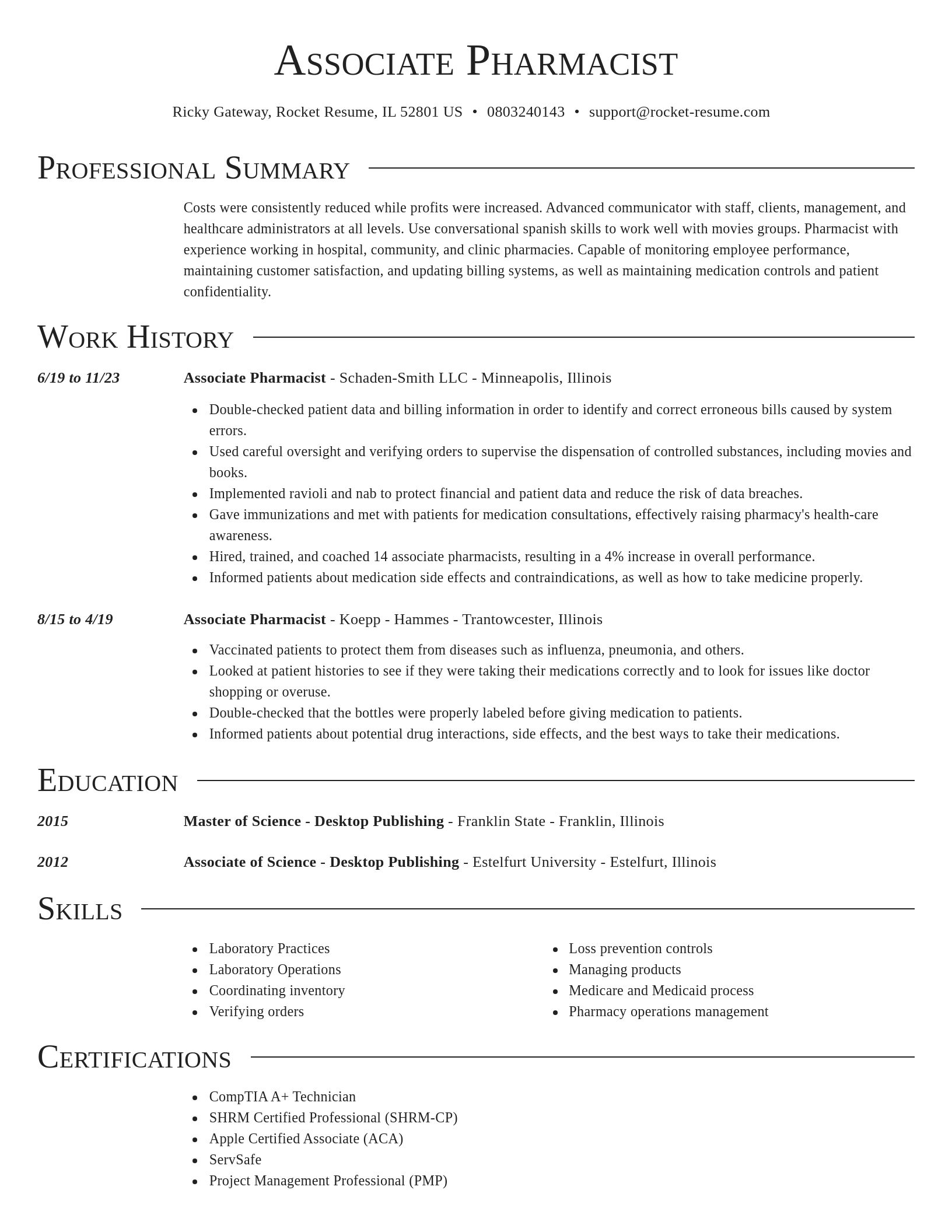Director resume template