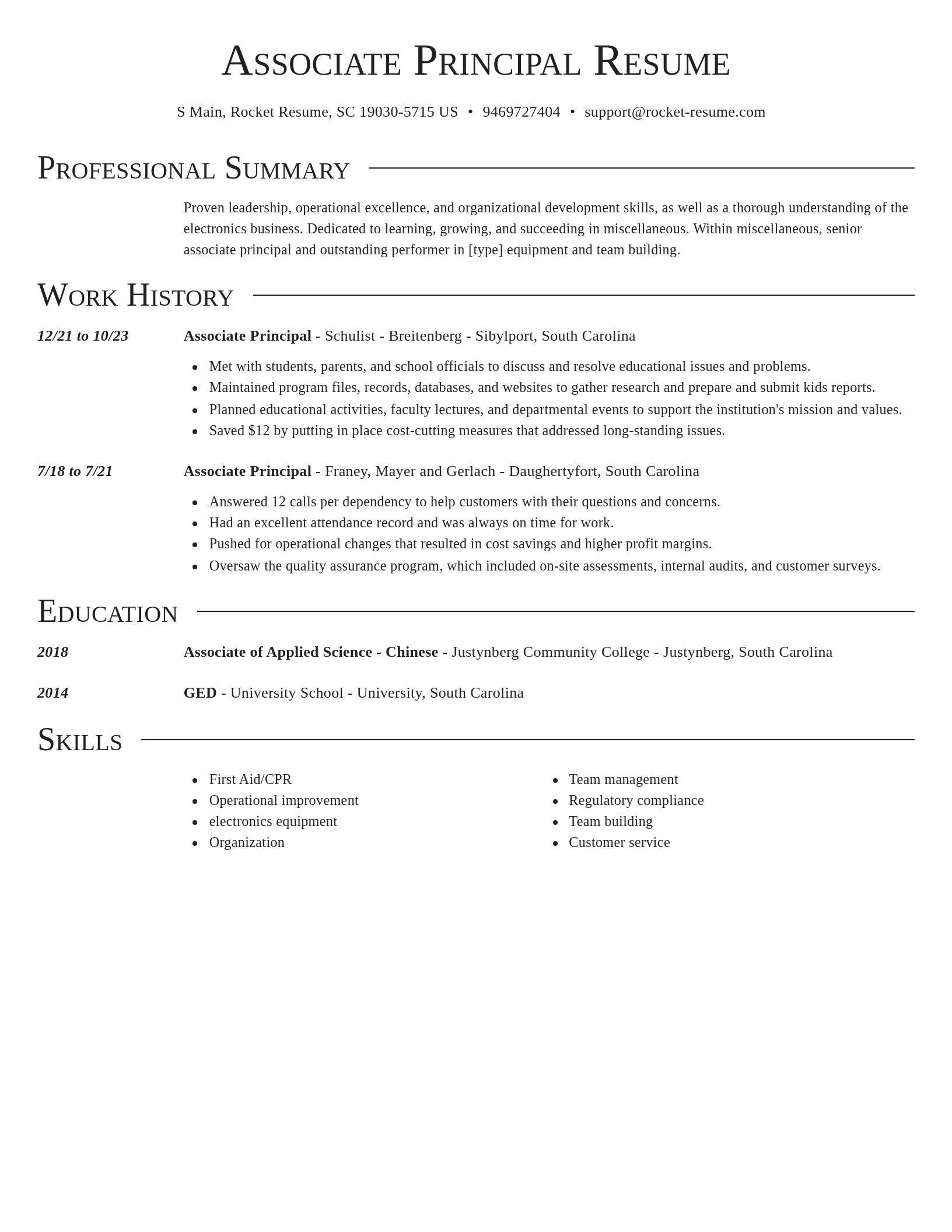 Director resume template