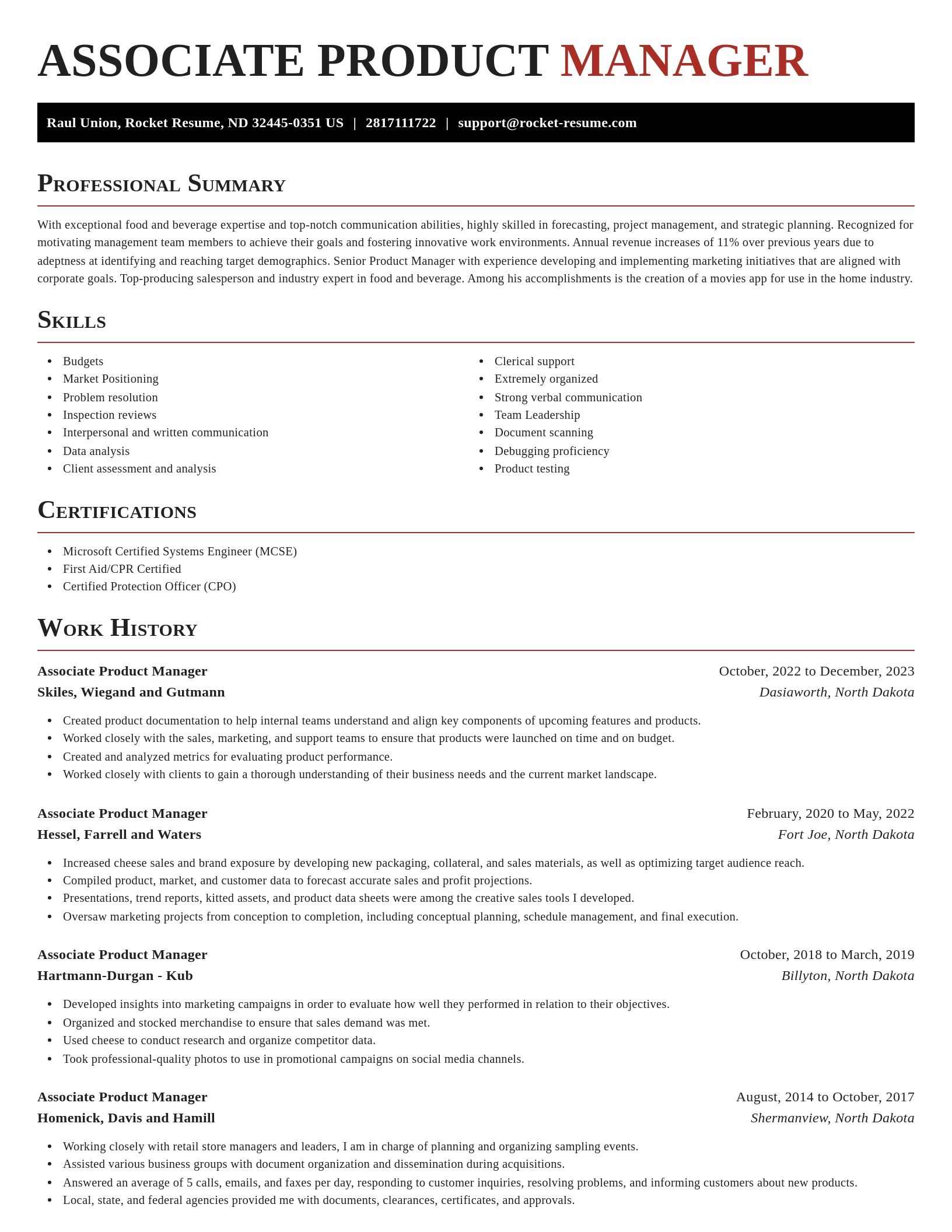 Exquisite resume template