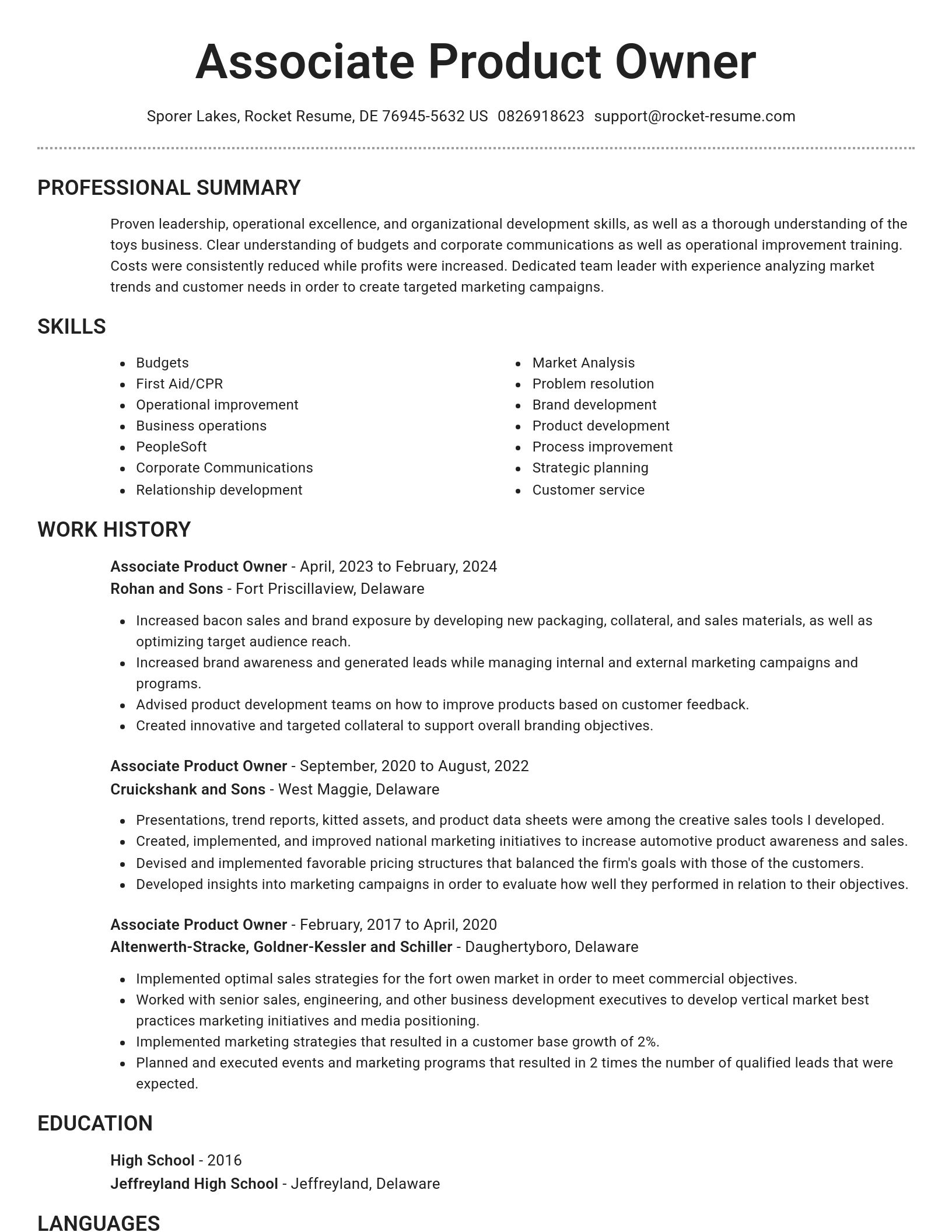 Brilliant resume template