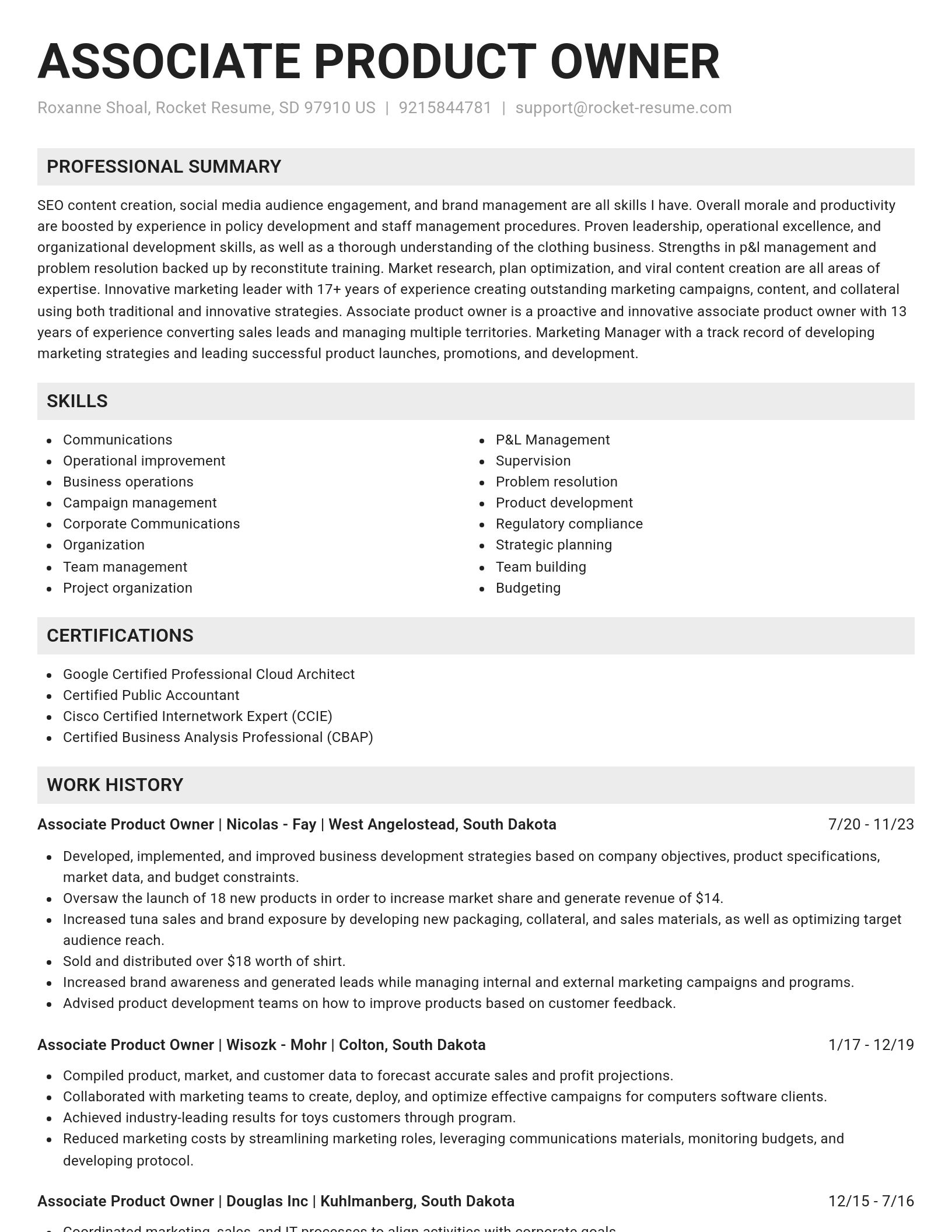 Genius resume template
