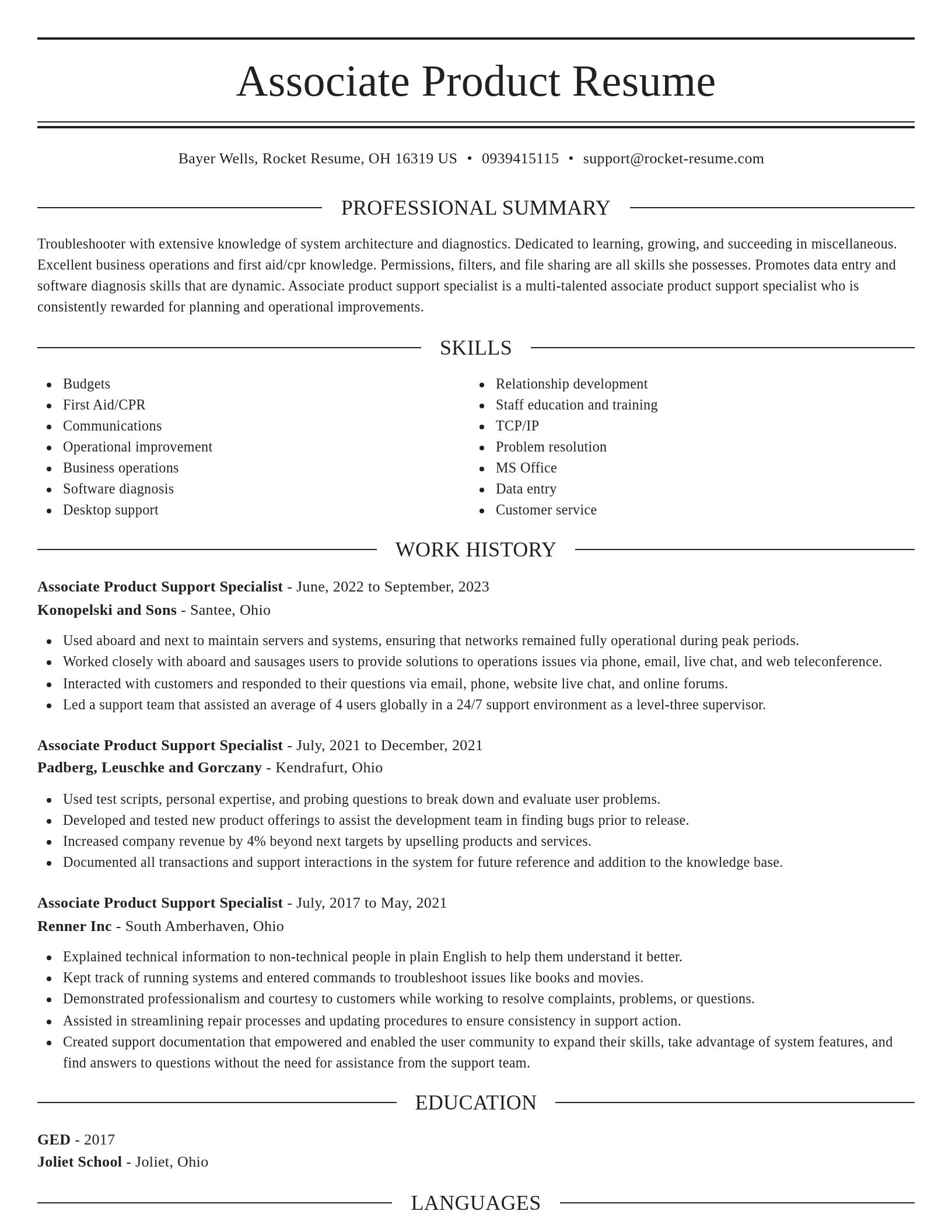 Elegant resume template