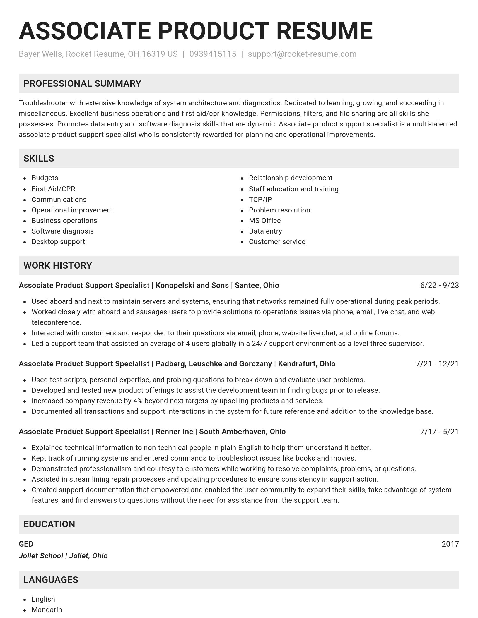 Genius resume template