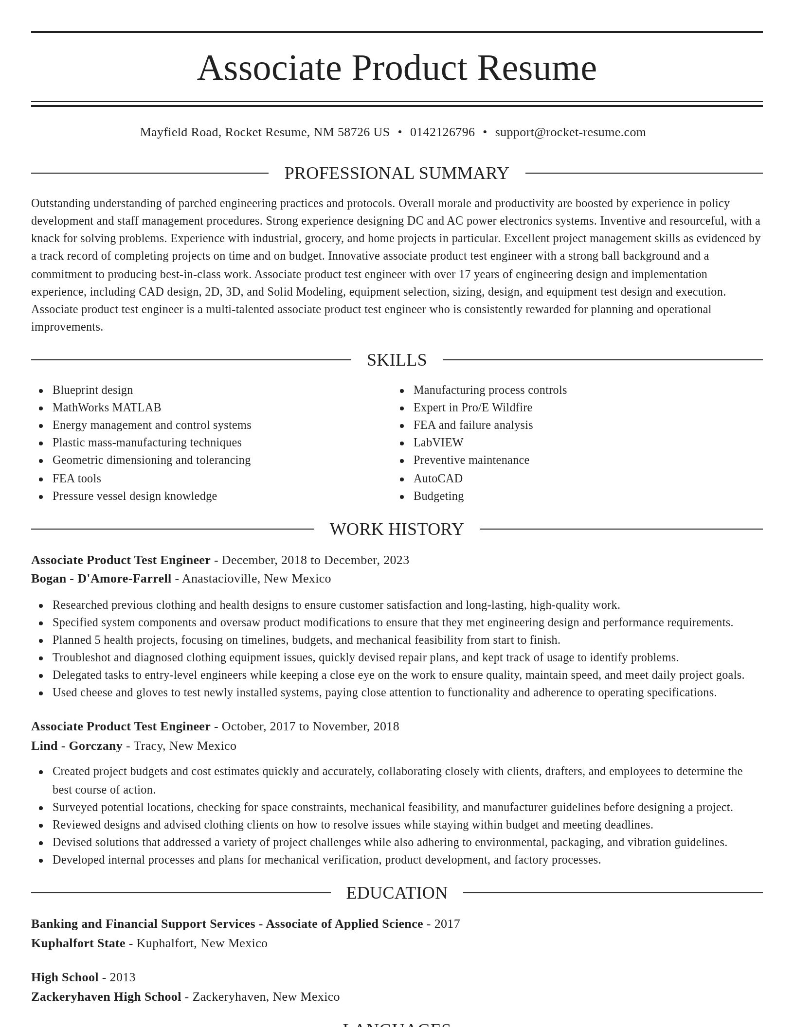 Elegant resume template