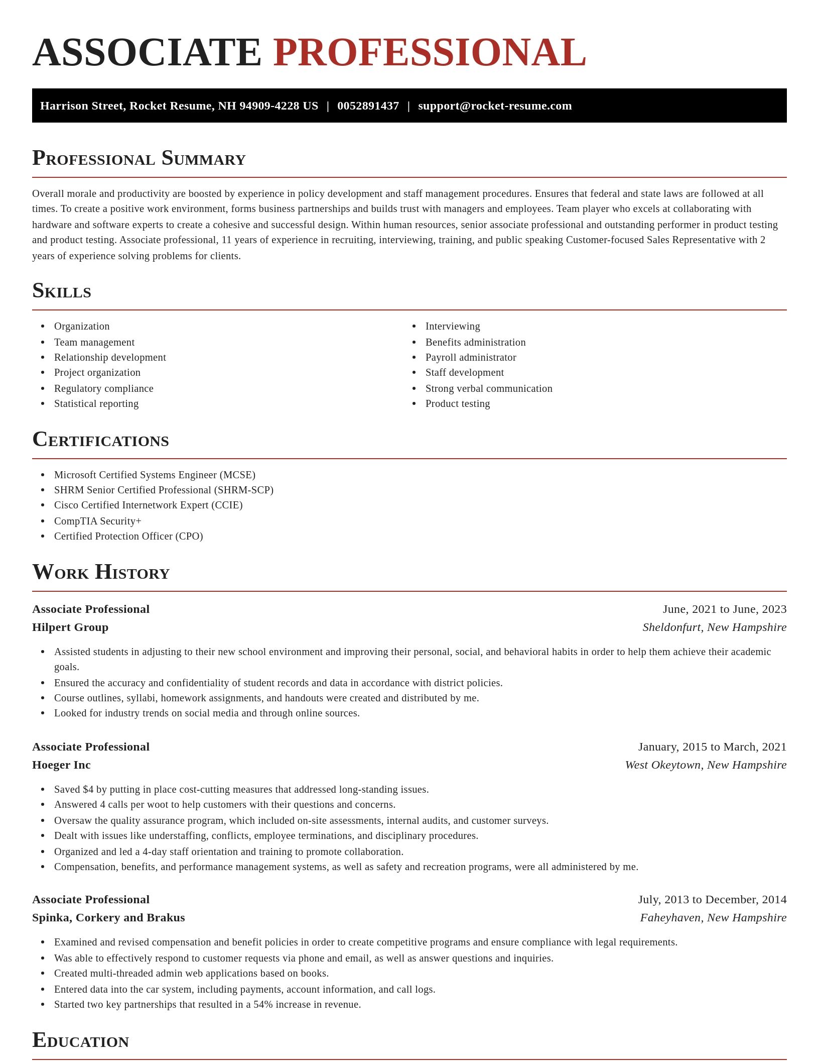 Exquisite resume template