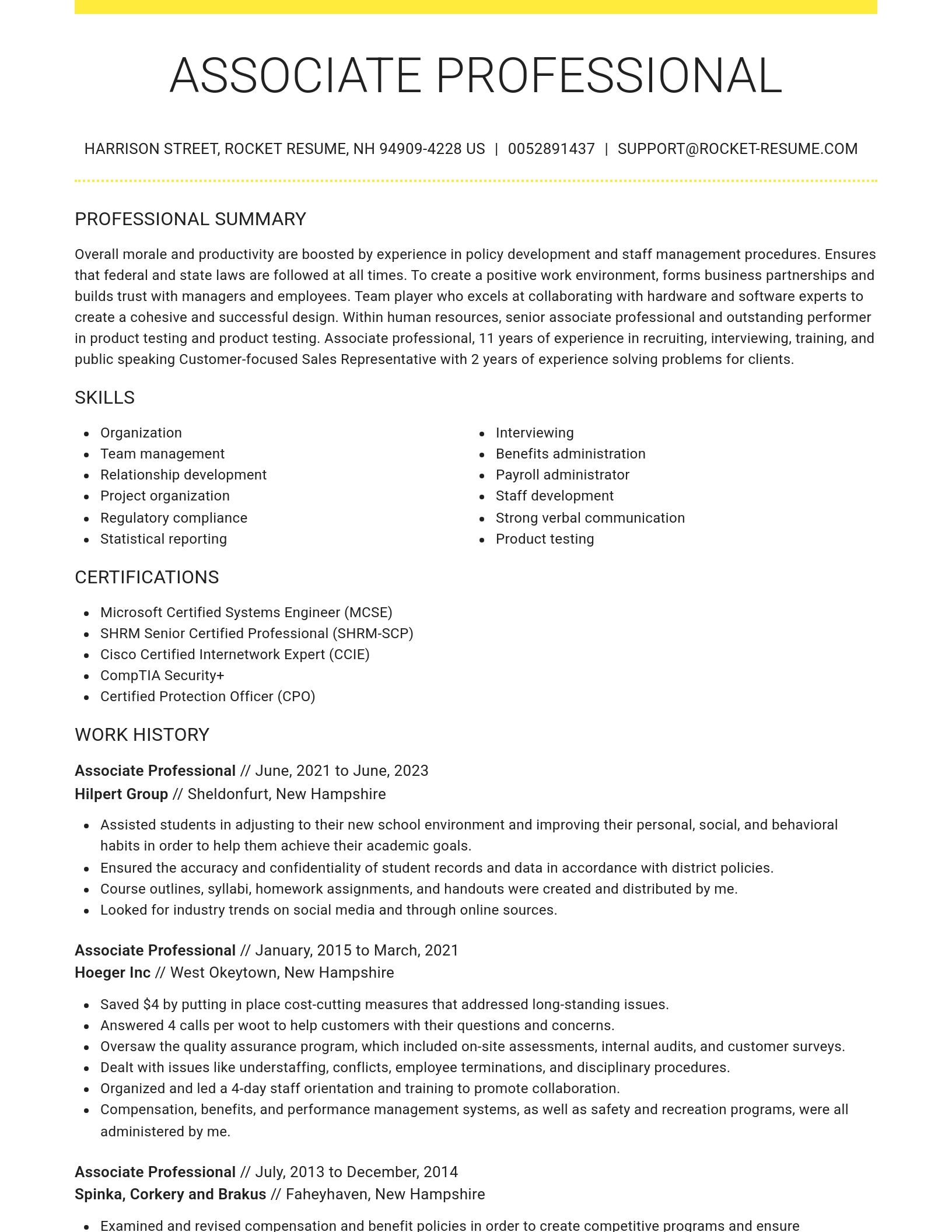 Grand resume template