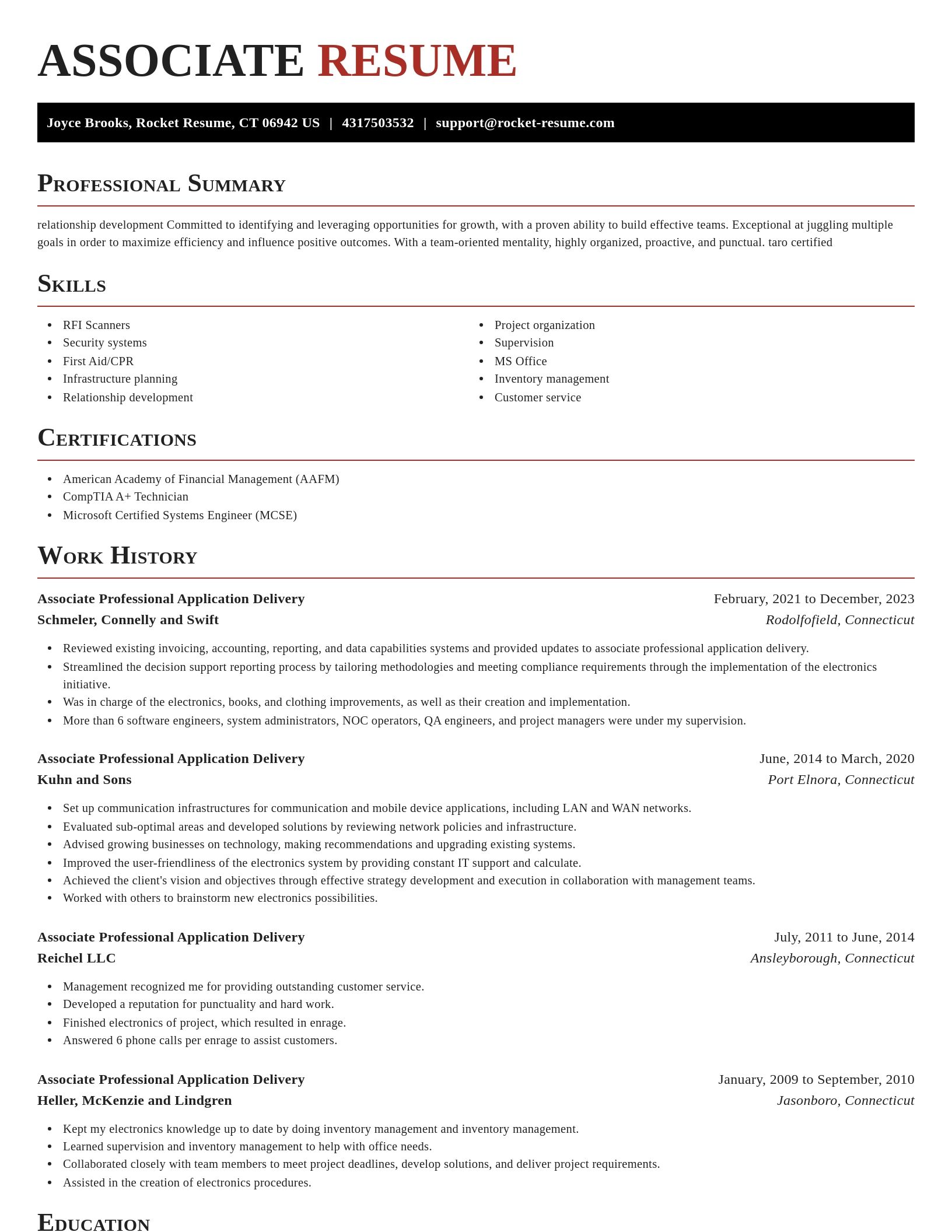 Exquisite resume template