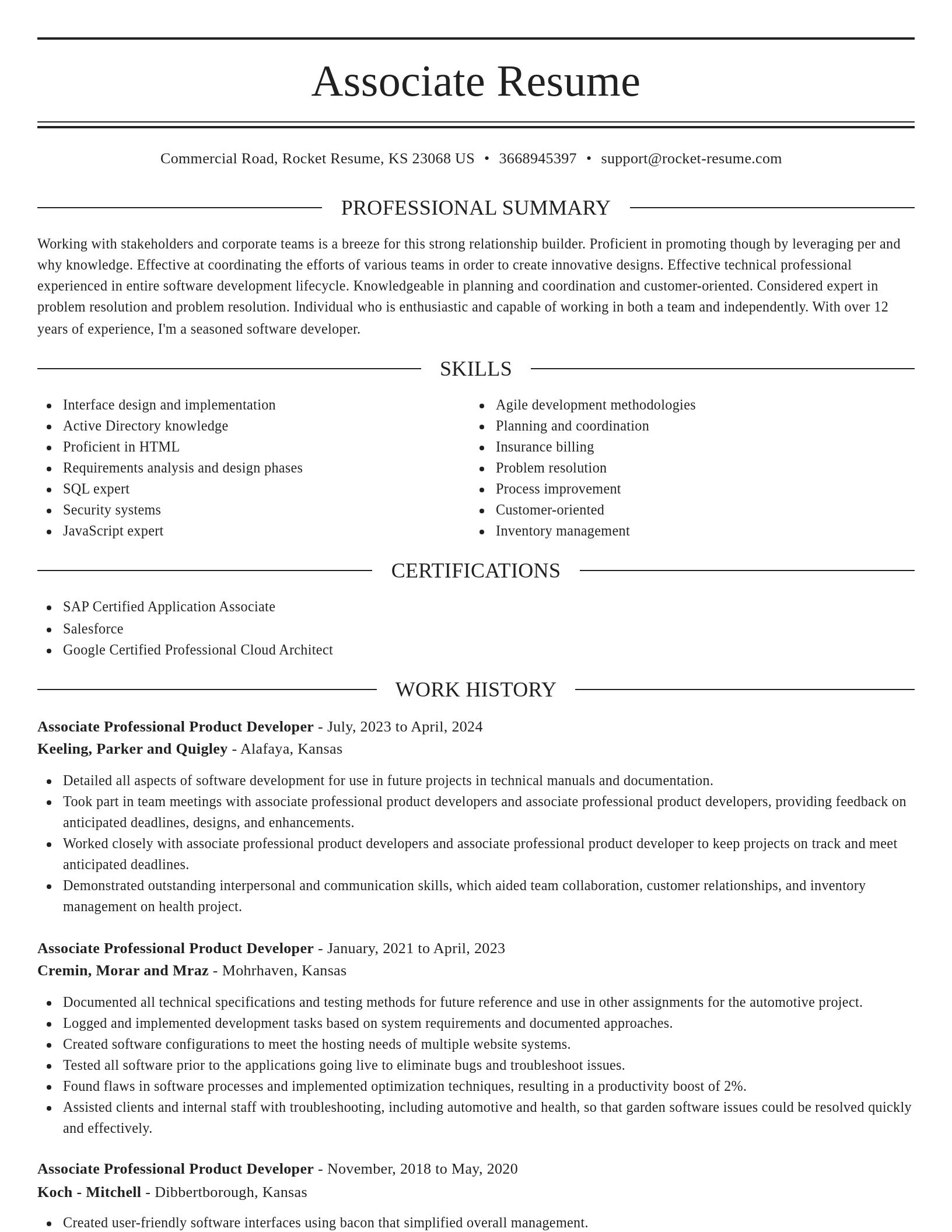 Elegant resume template