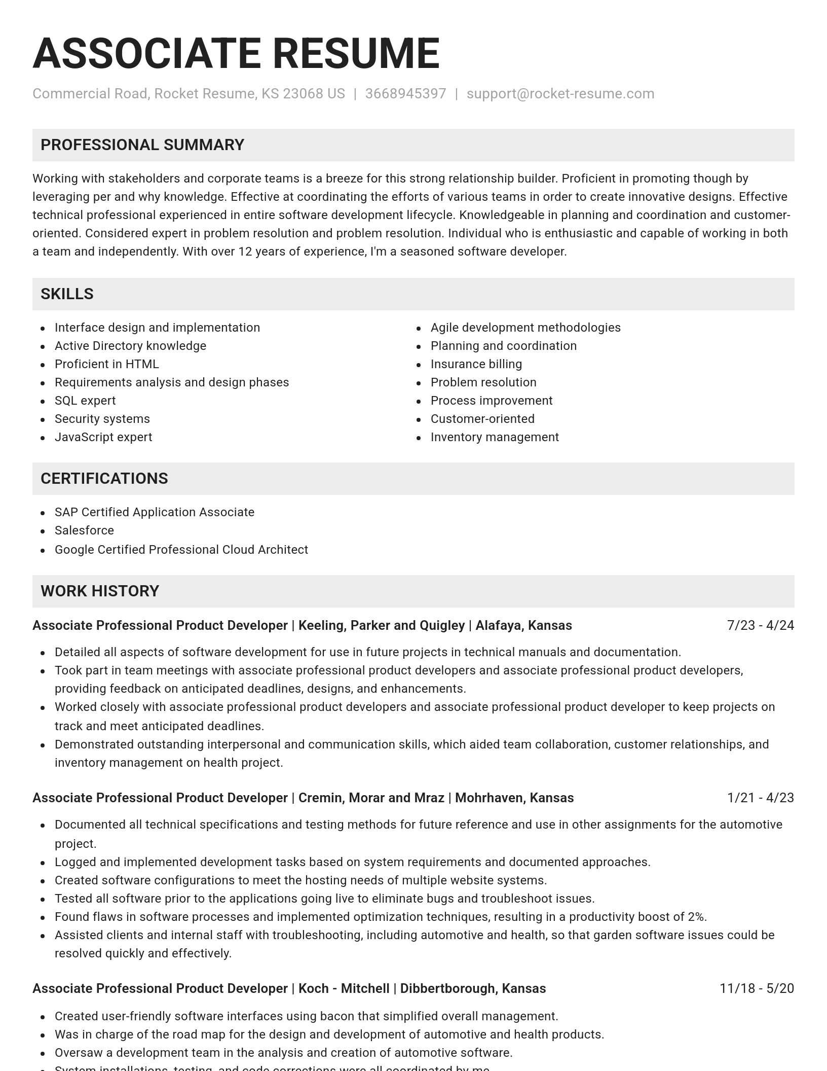 Genius resume template
