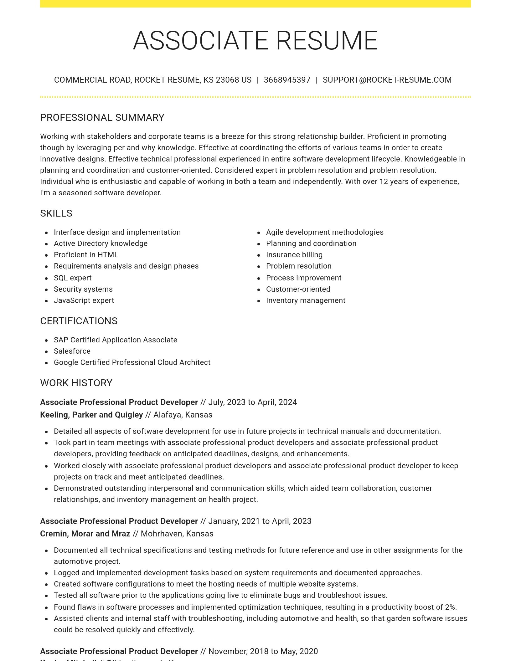 Grand resume template