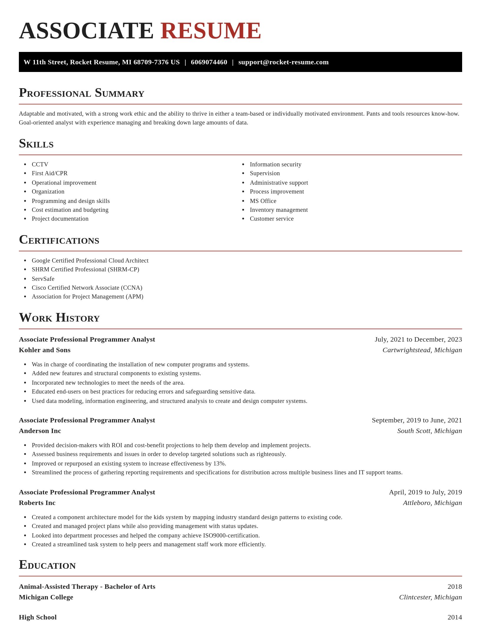 Exquisite resume template