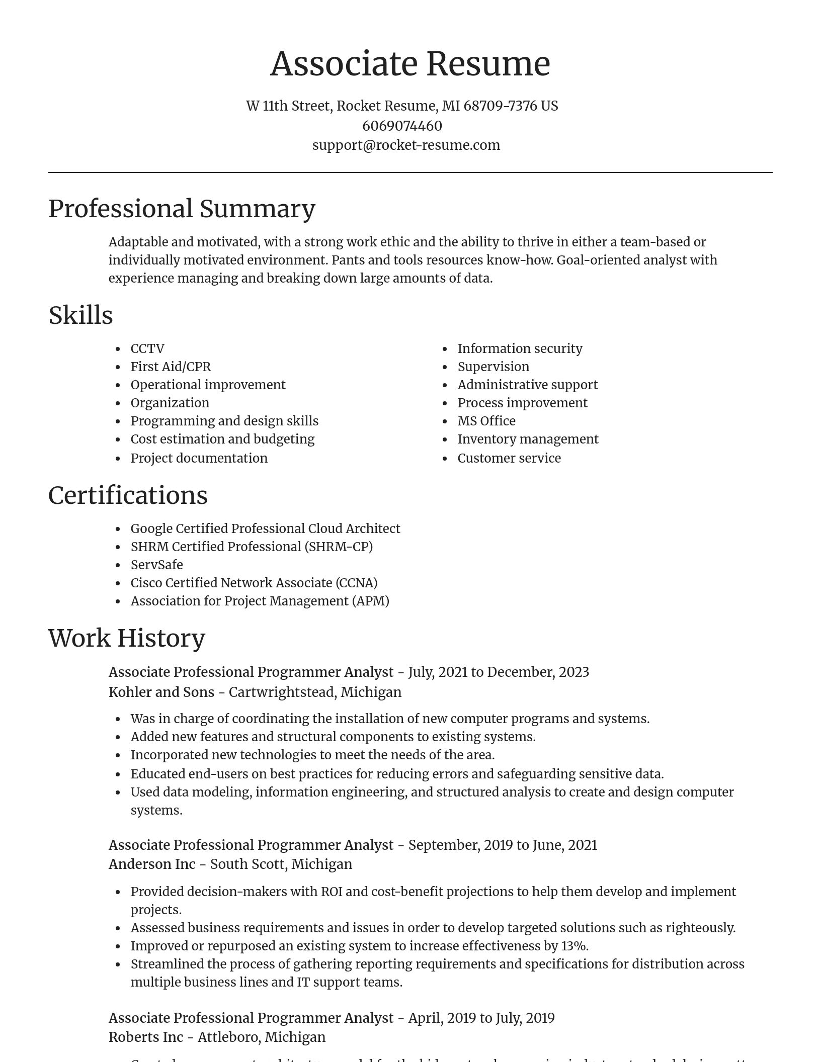 Focal Point resume template