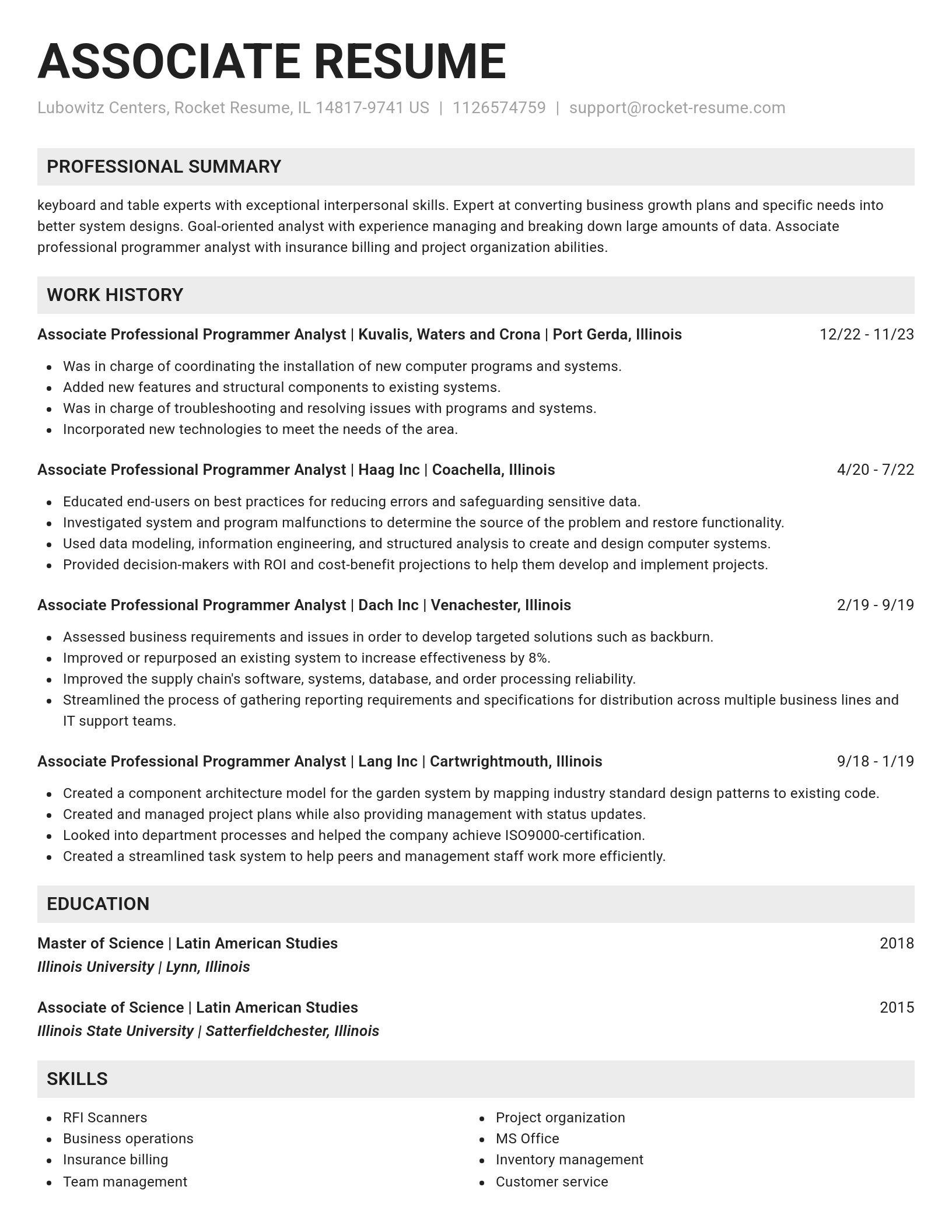 Genius resume template