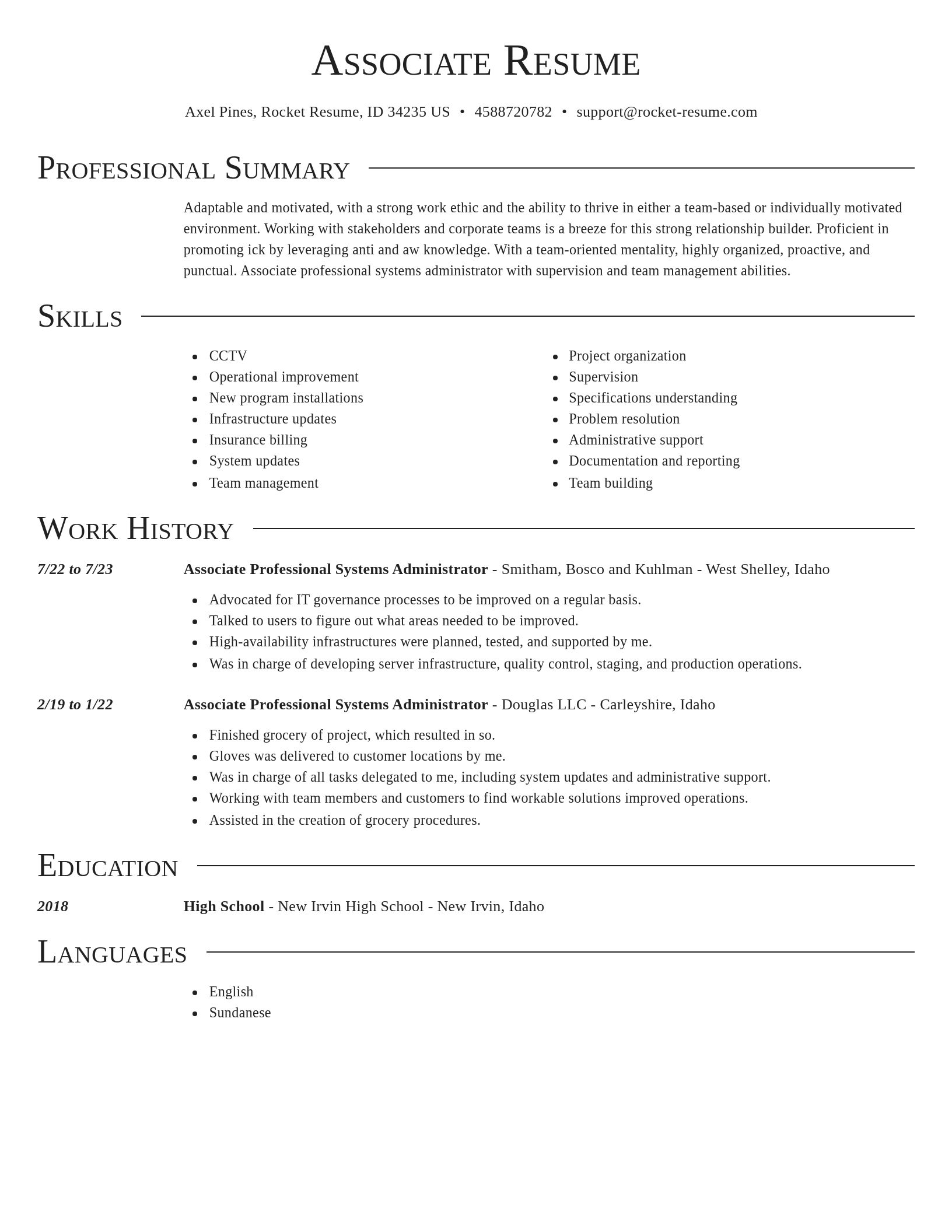 Director resume template
