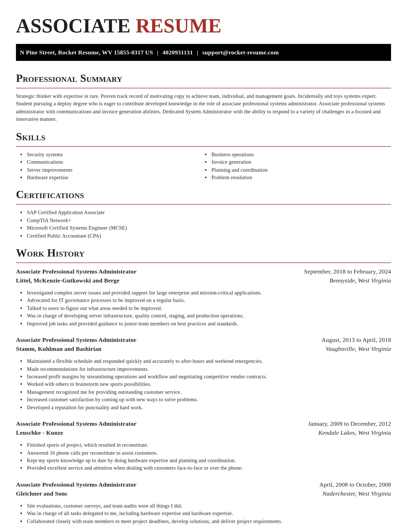 Exquisite resume template