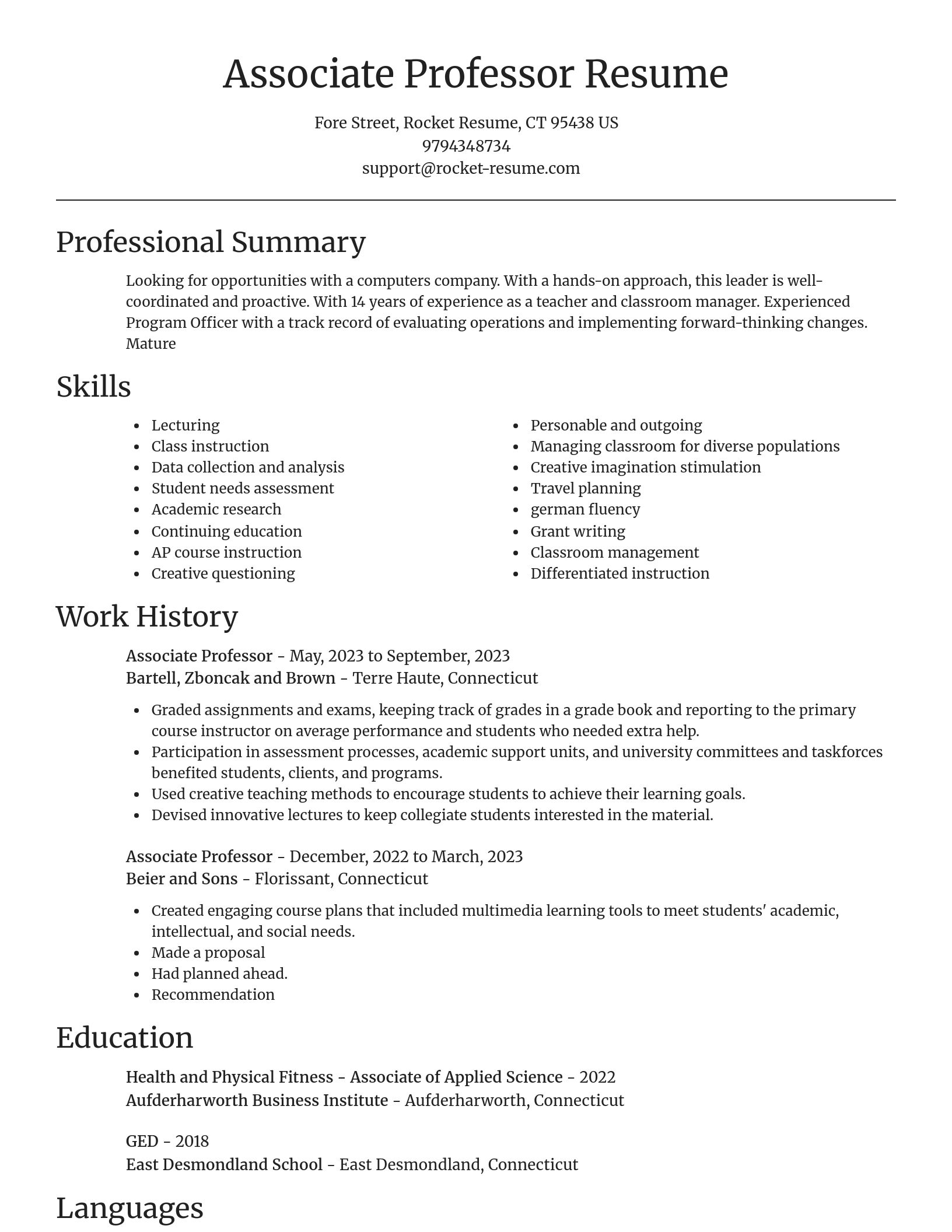 Focal Point resume template