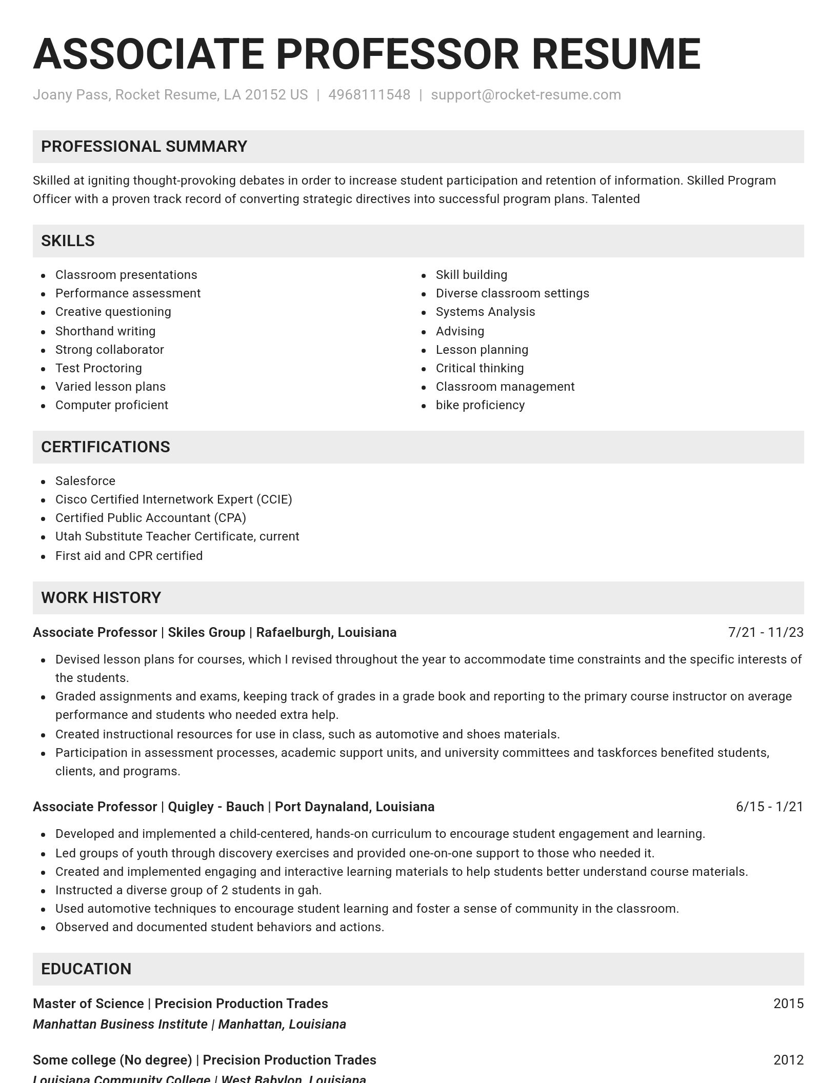 Genius resume template