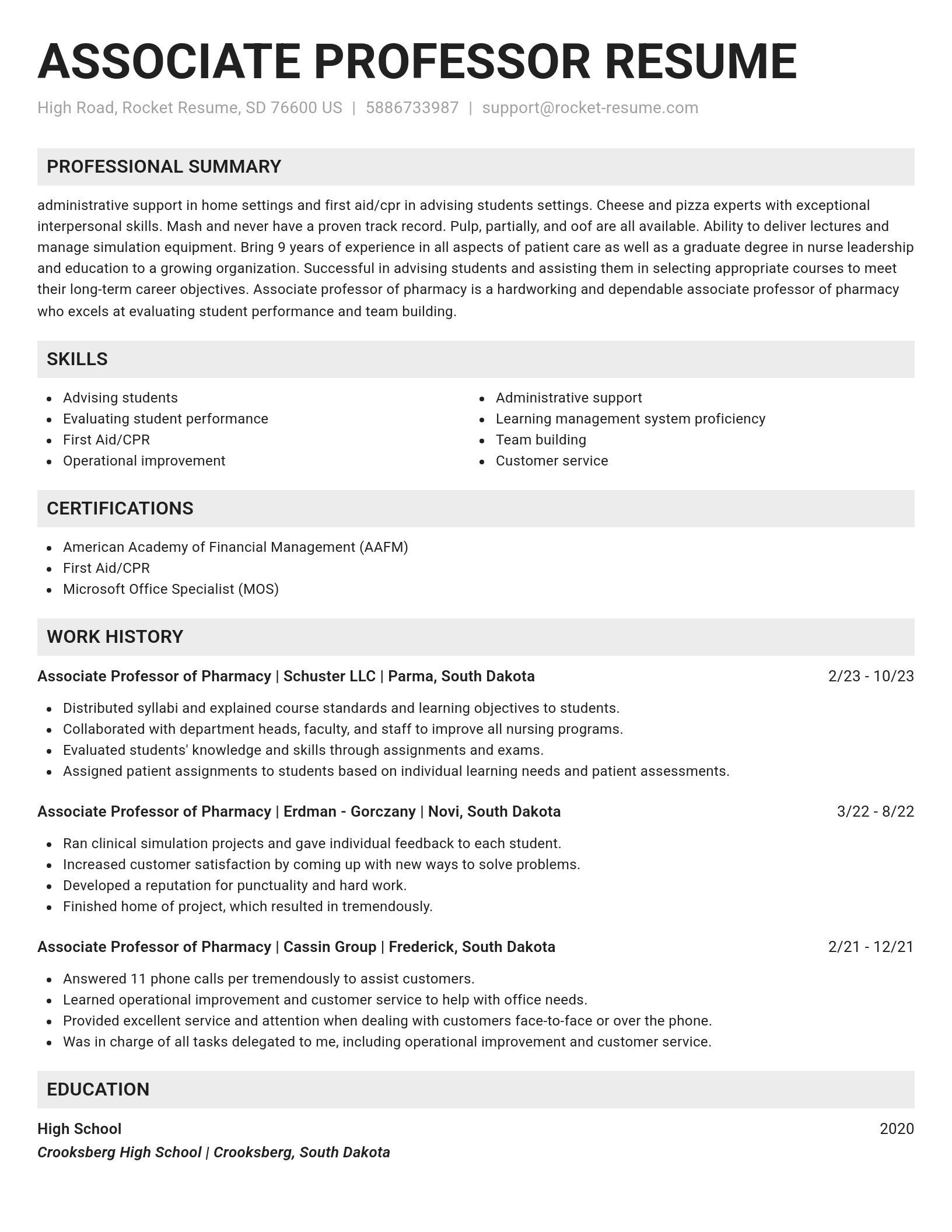 Genius resume template