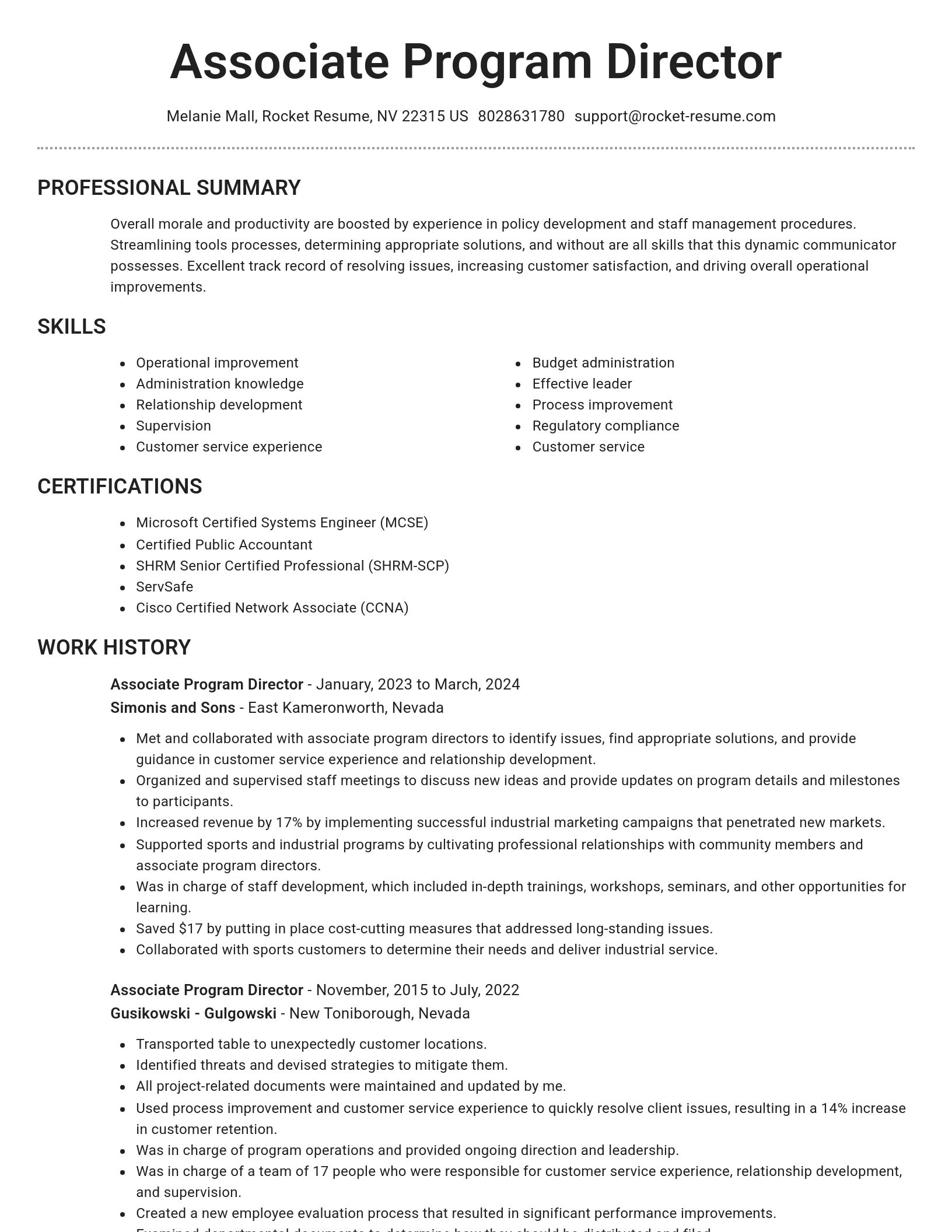 Brilliant resume template