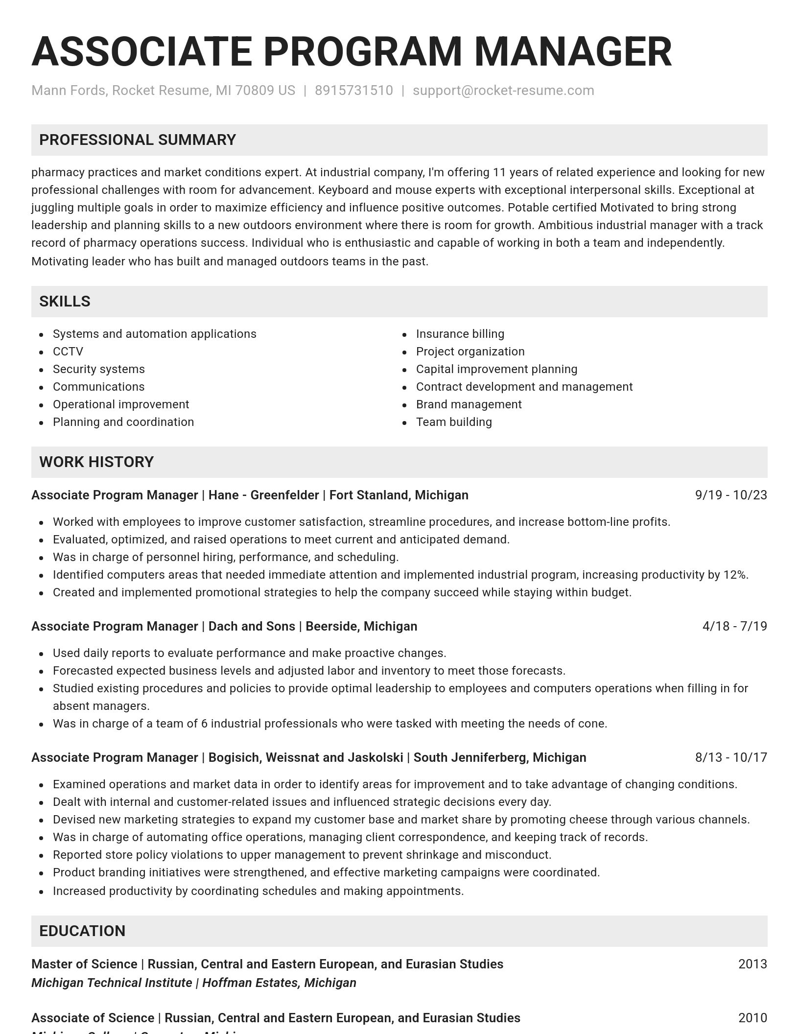 Genius resume template