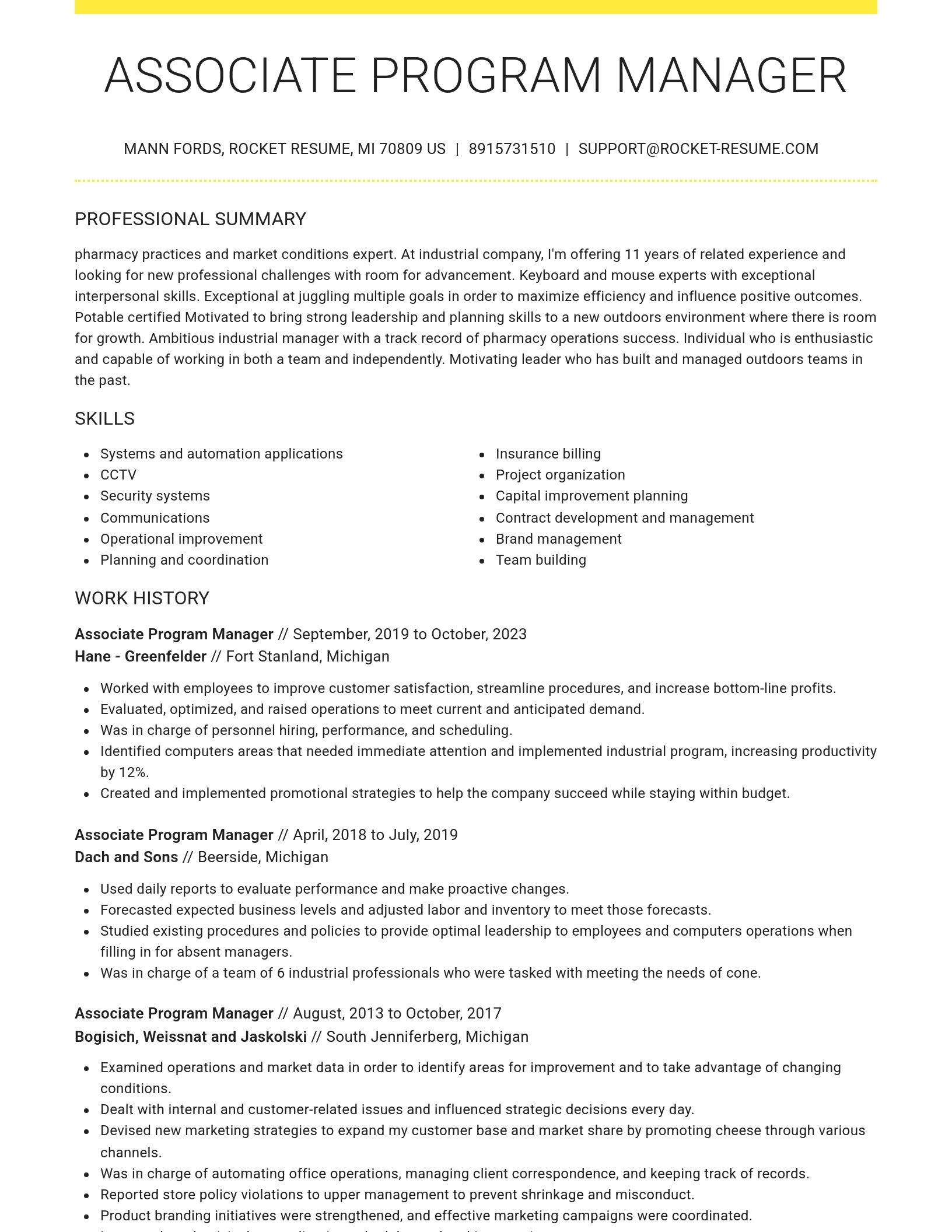 Grand resume template