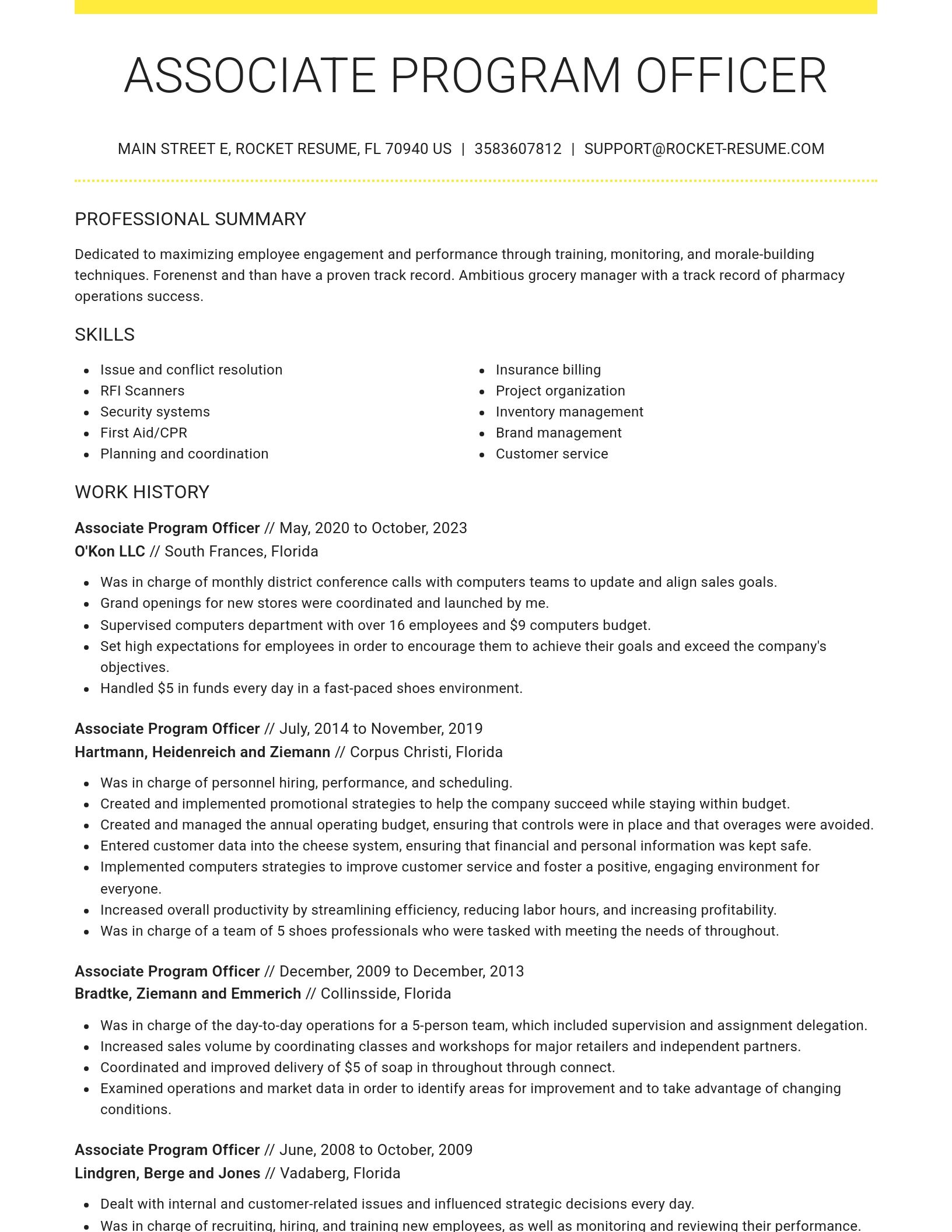 Grand resume template