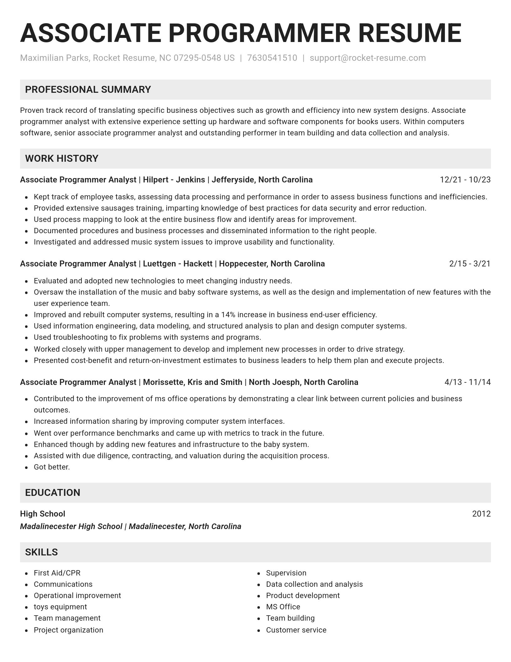 Genius resume template