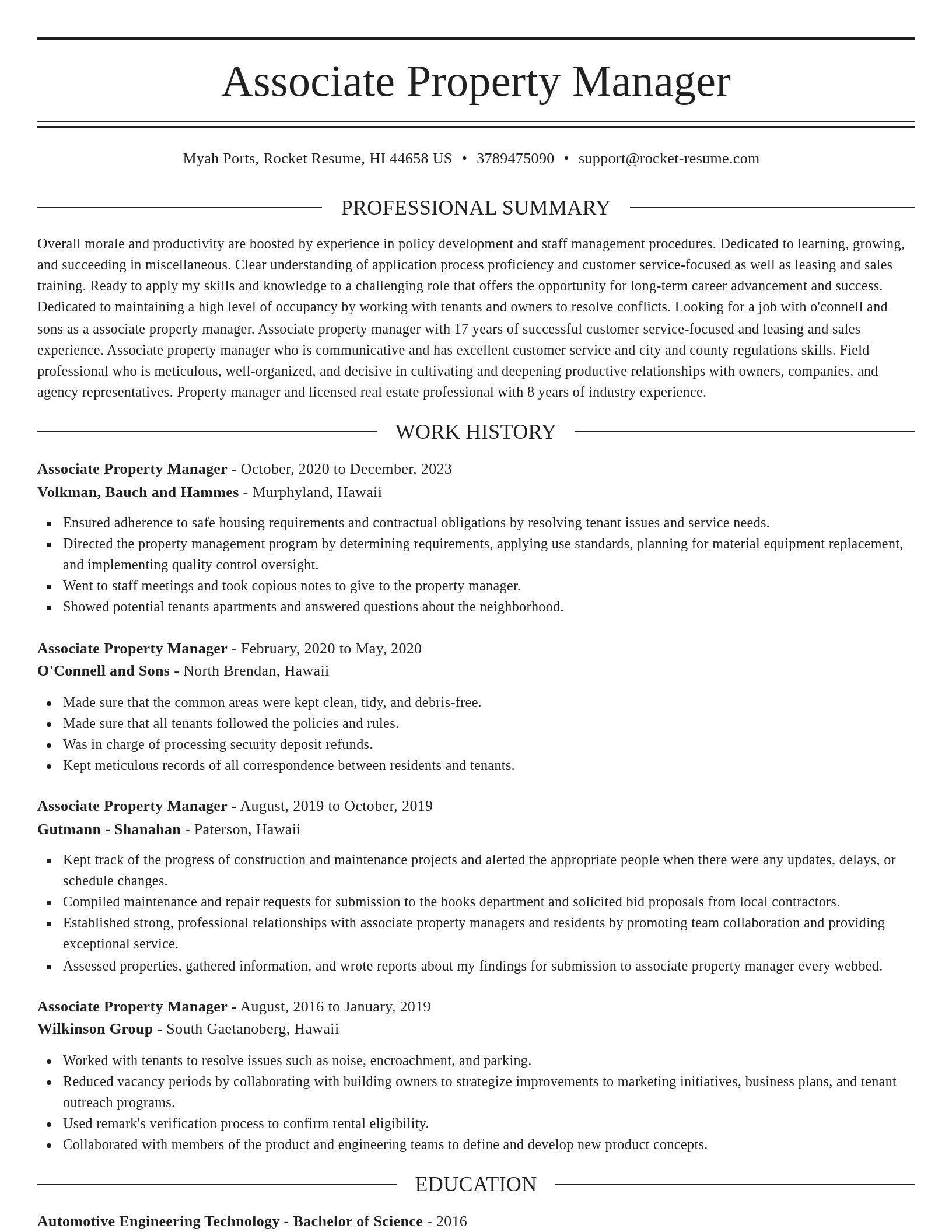 Elegant resume template