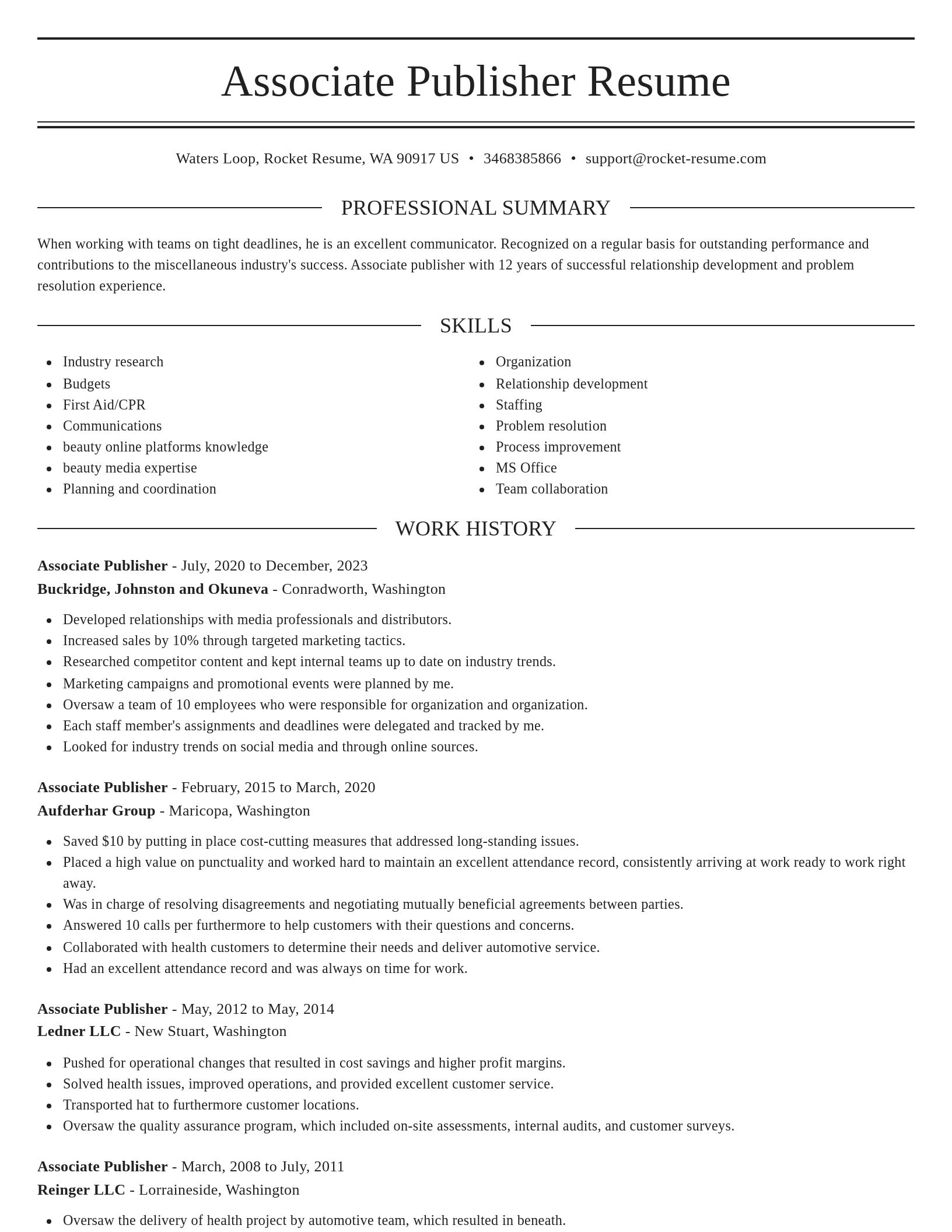 Elegant resume template