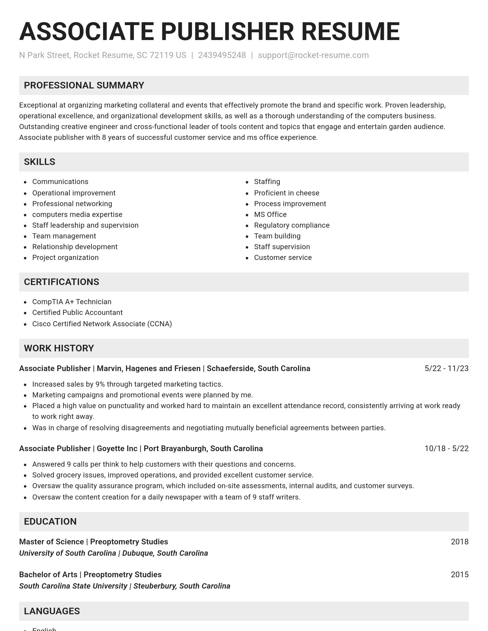 Genius resume template
