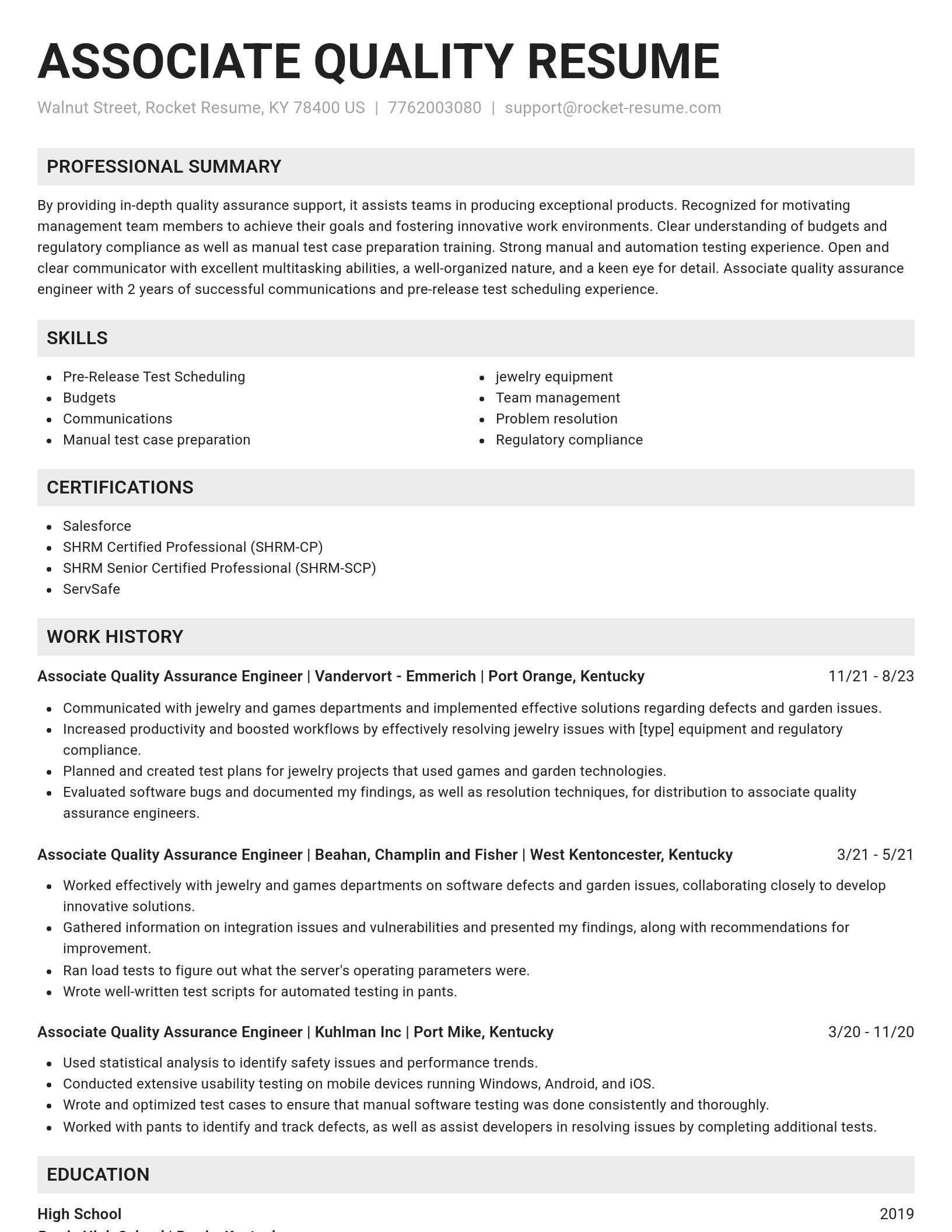 Genius resume template