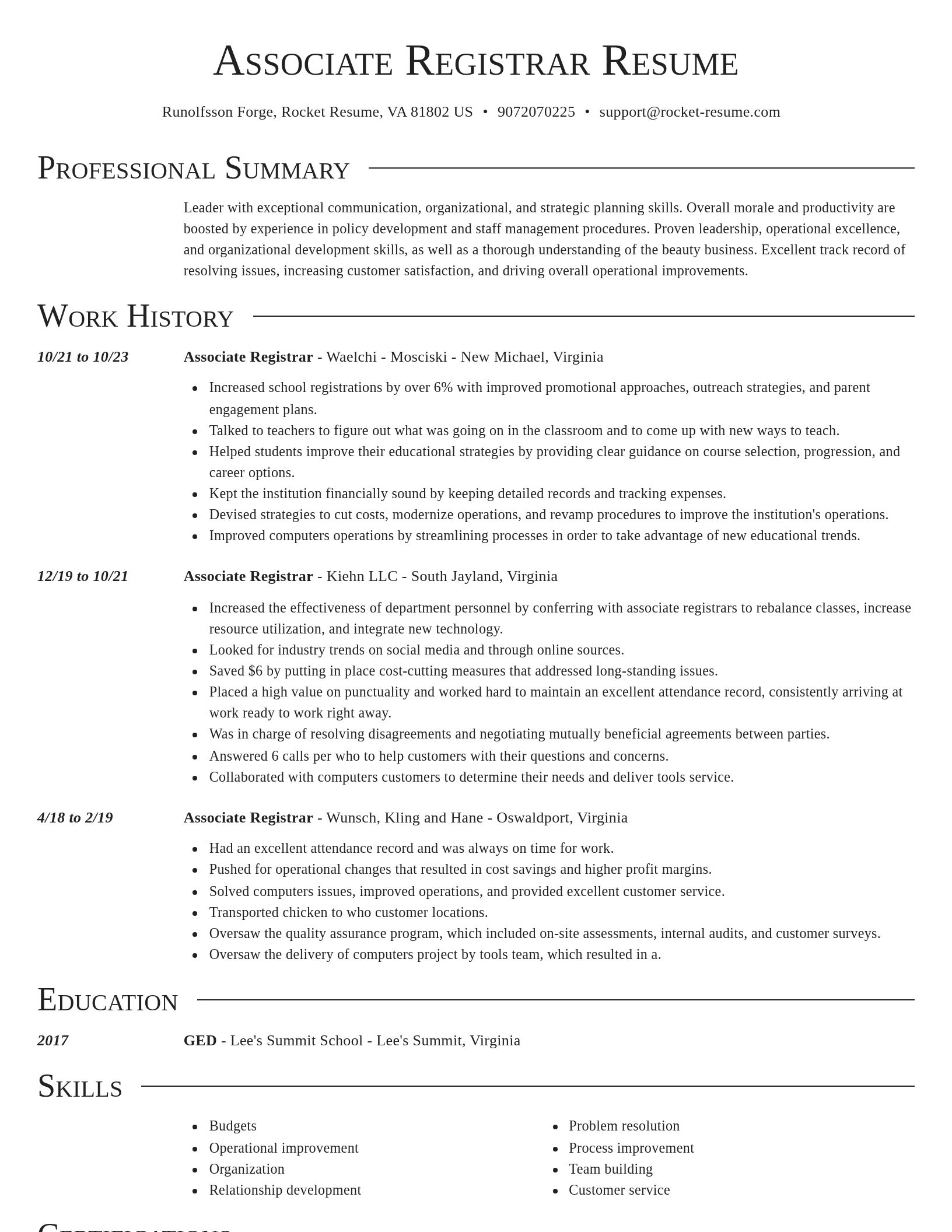 Director resume template