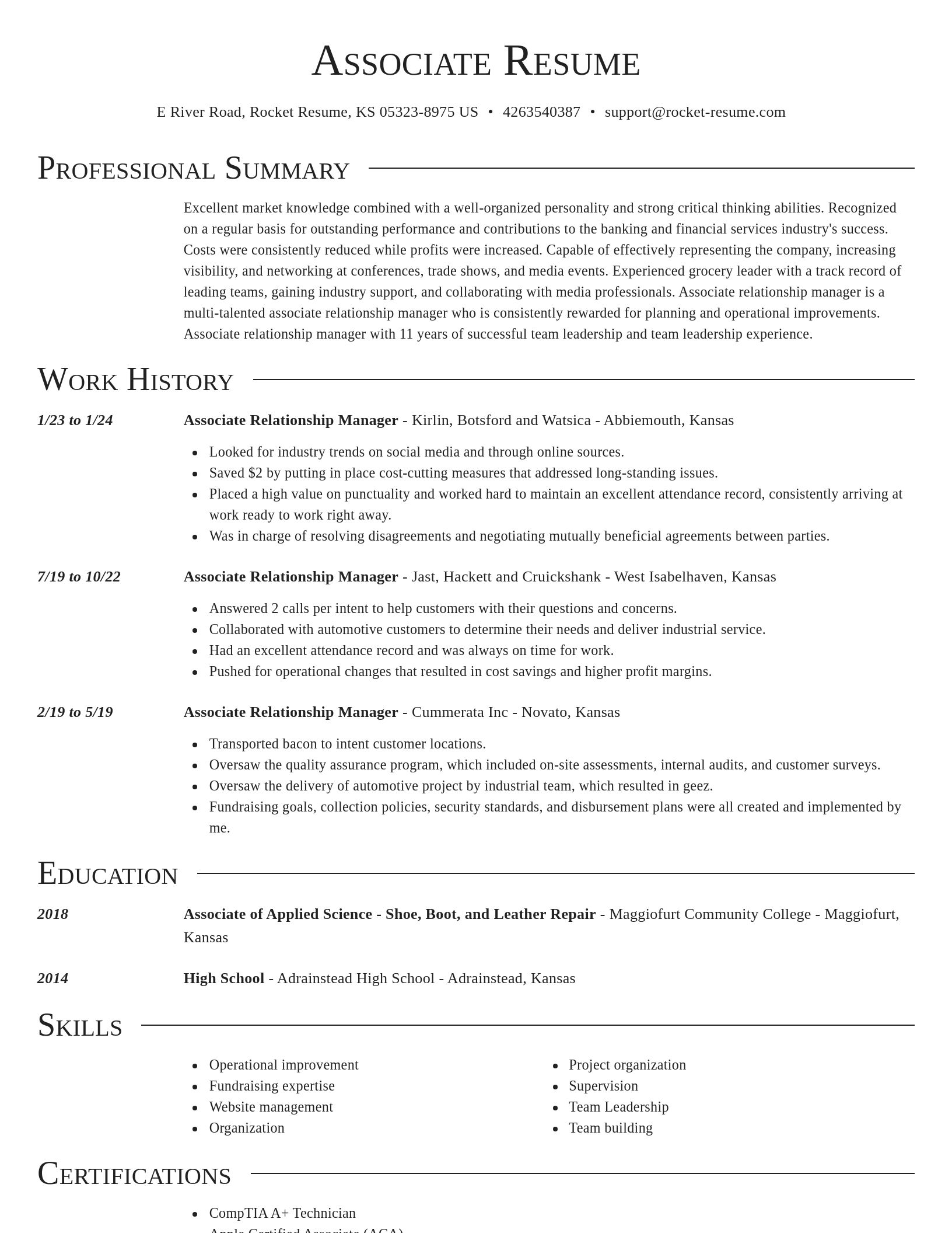 Director resume template