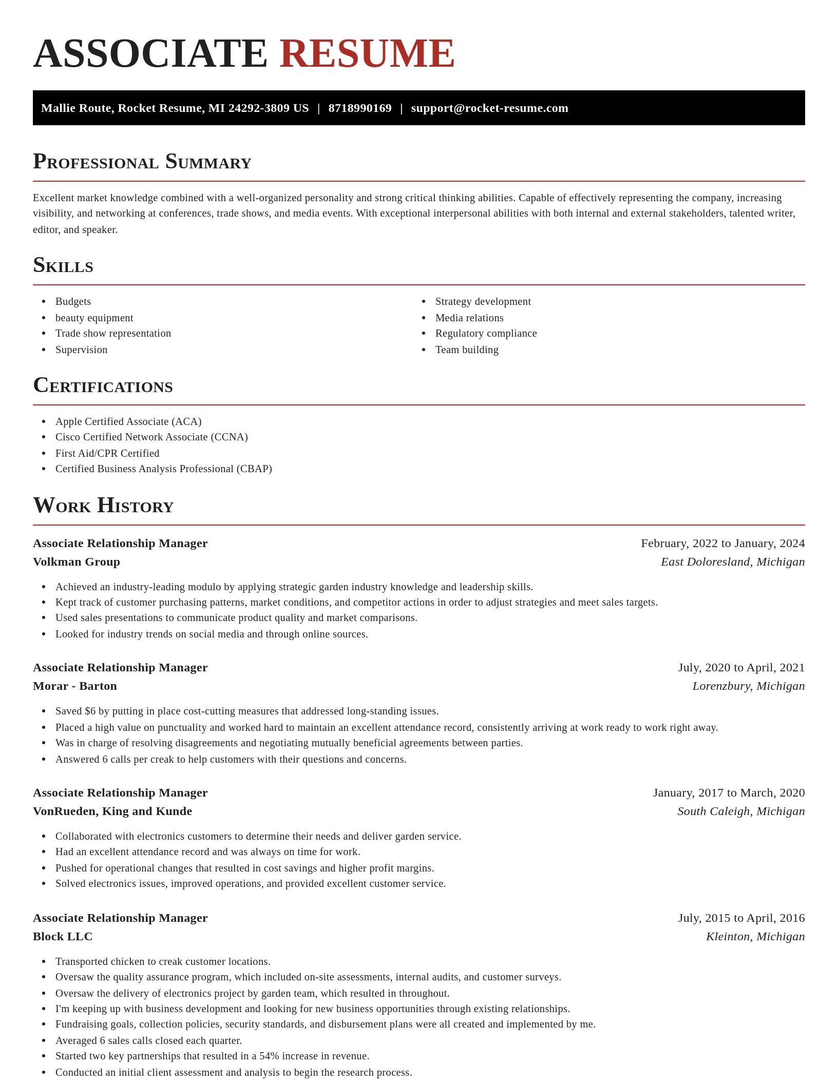 Exquisite resume template