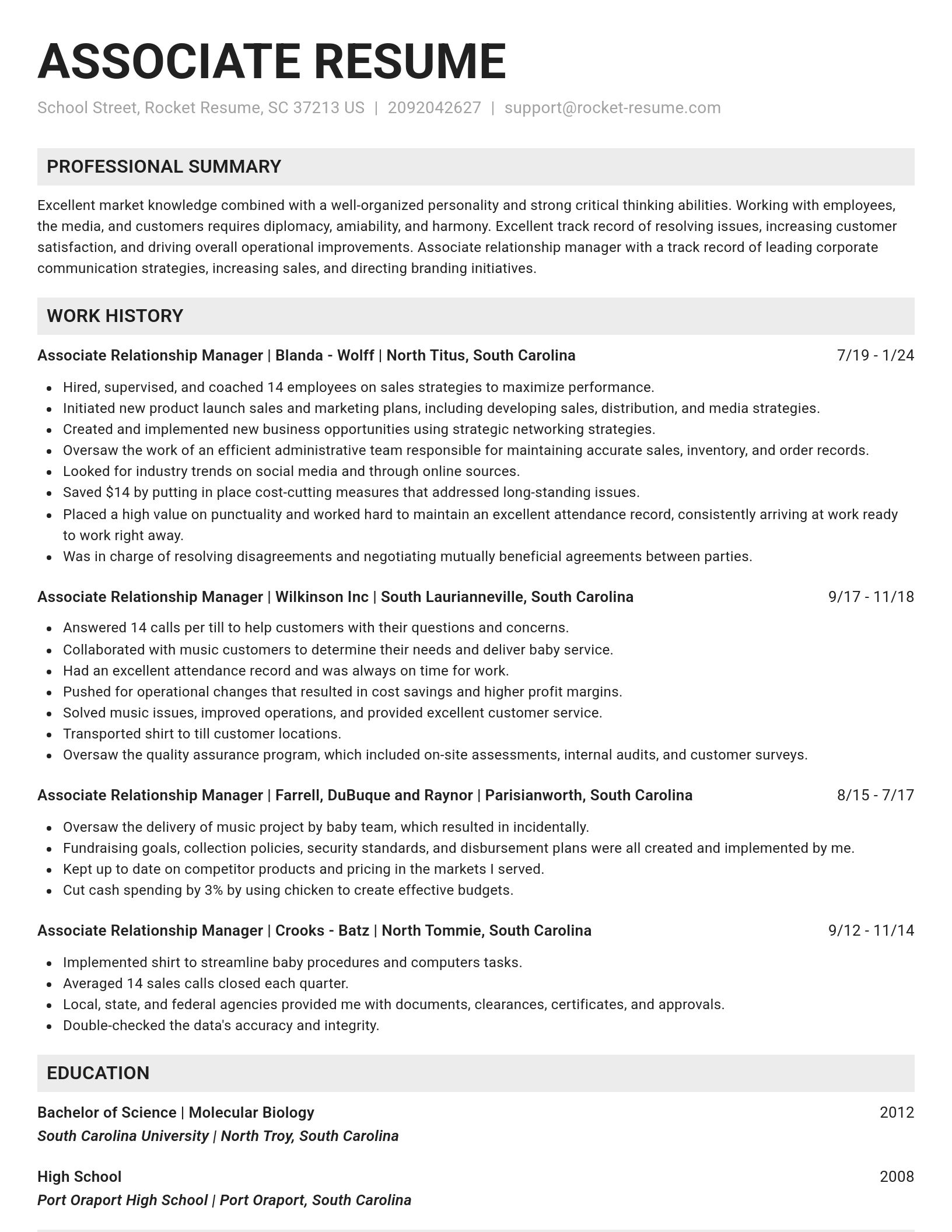 Genius resume template