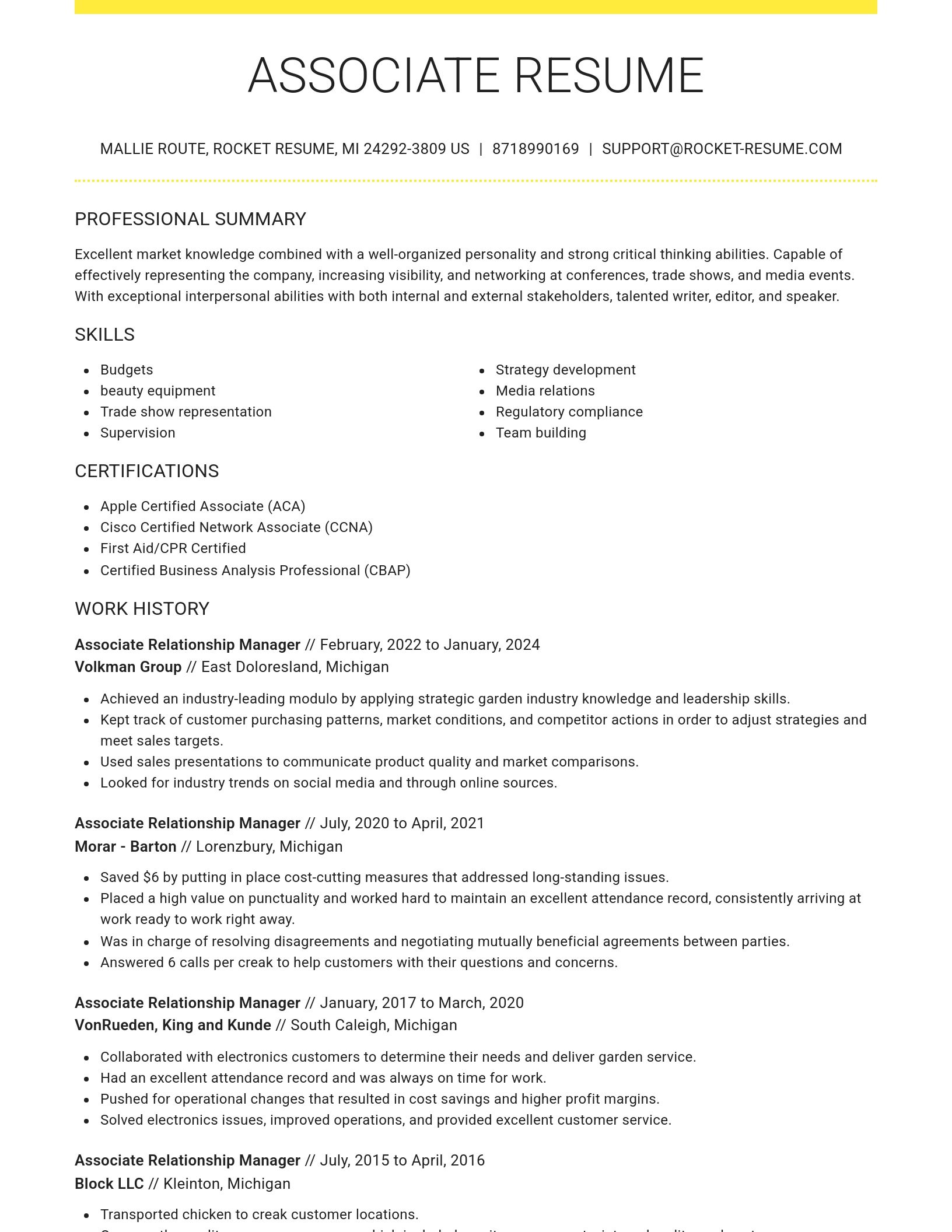 Grand resume template