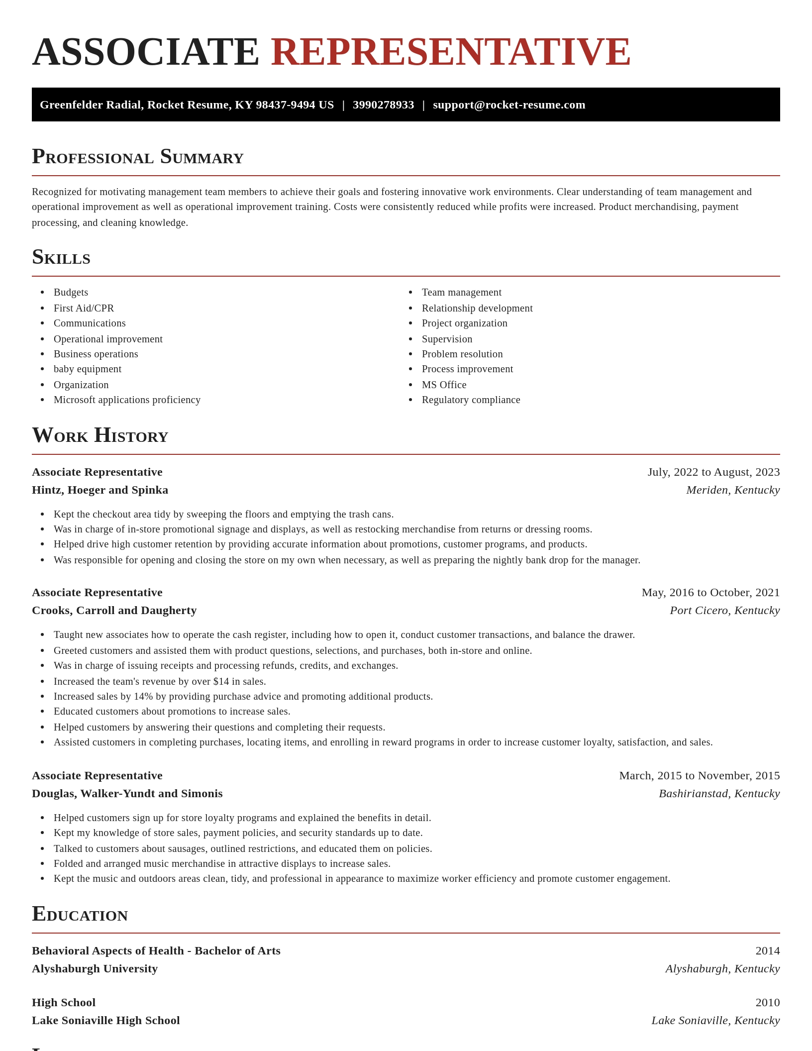 Exquisite resume template