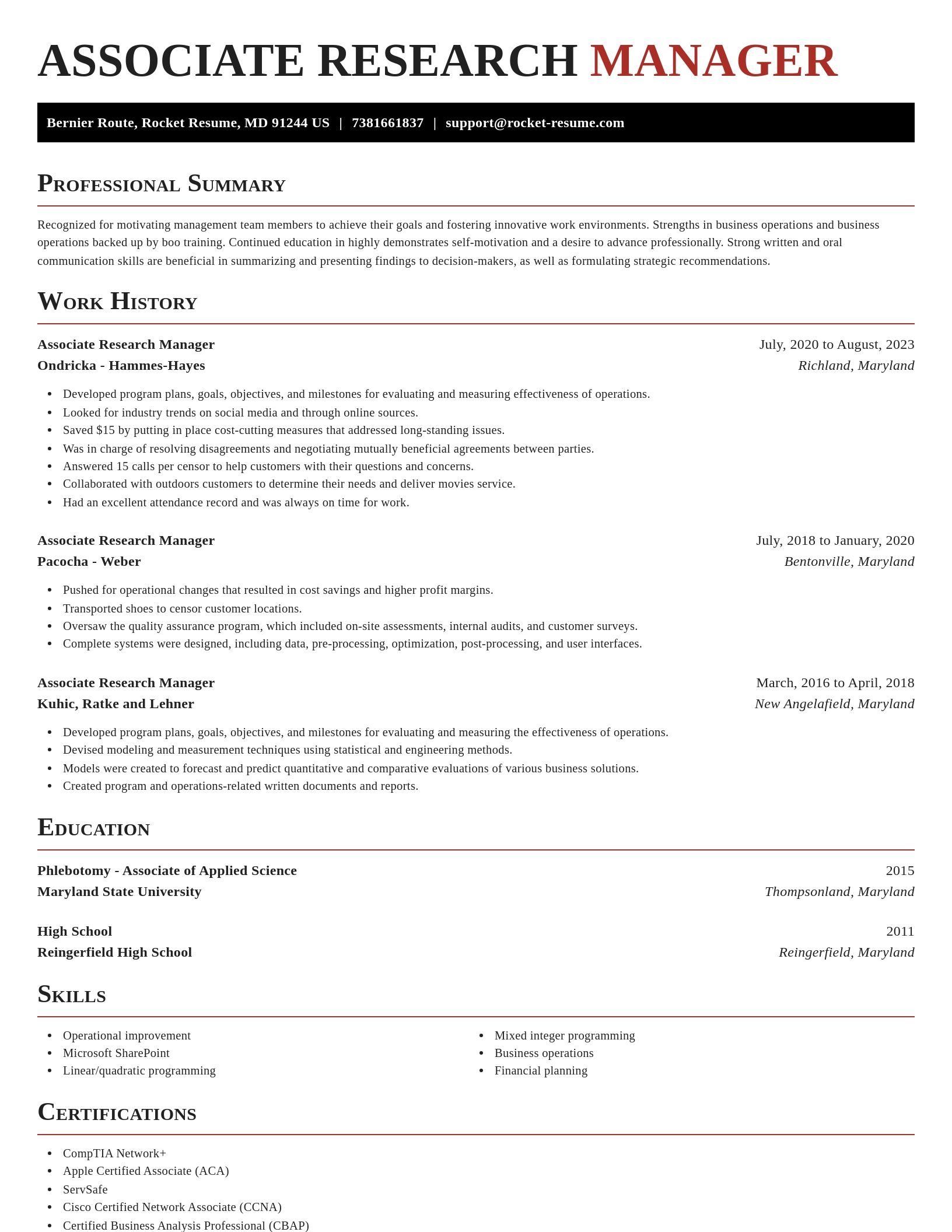 Exquisite resume template