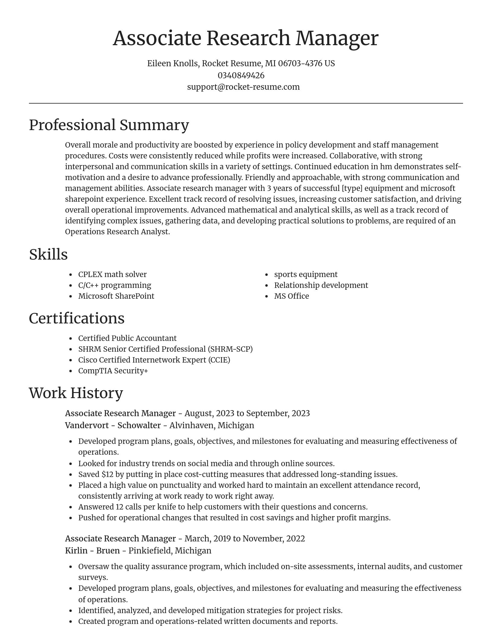 Focal Point resume template