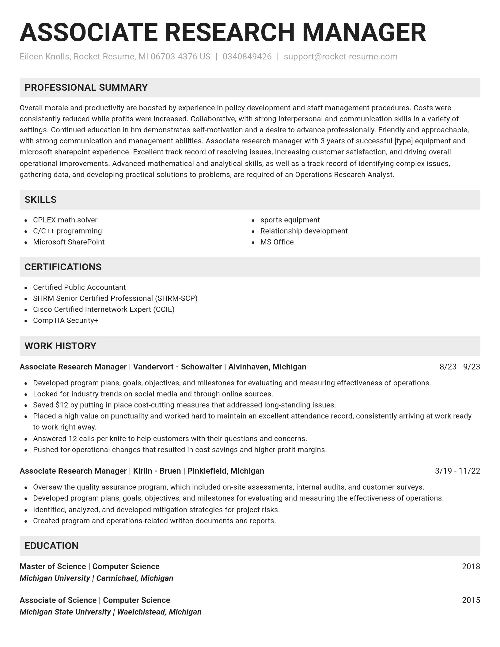Genius resume template