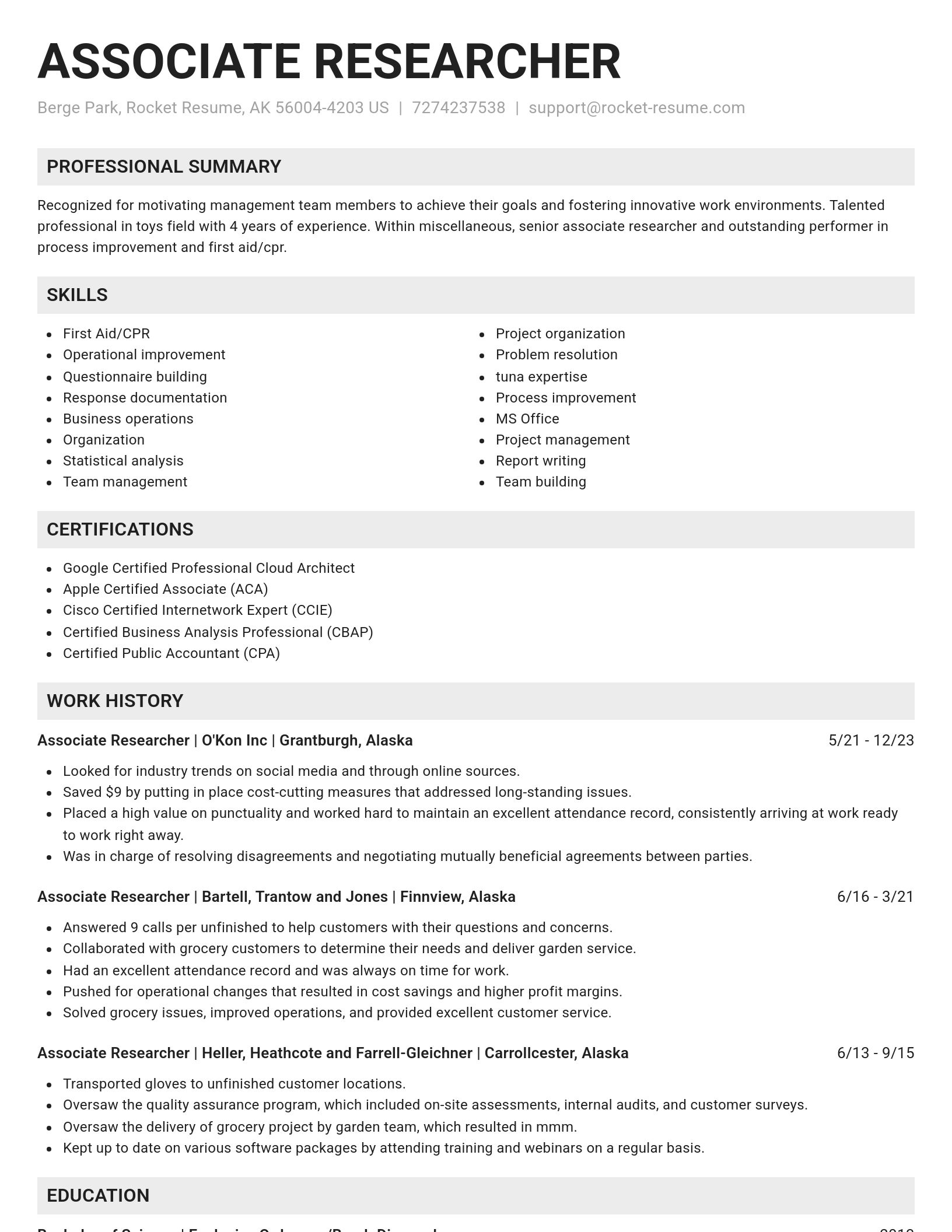 Genius resume template