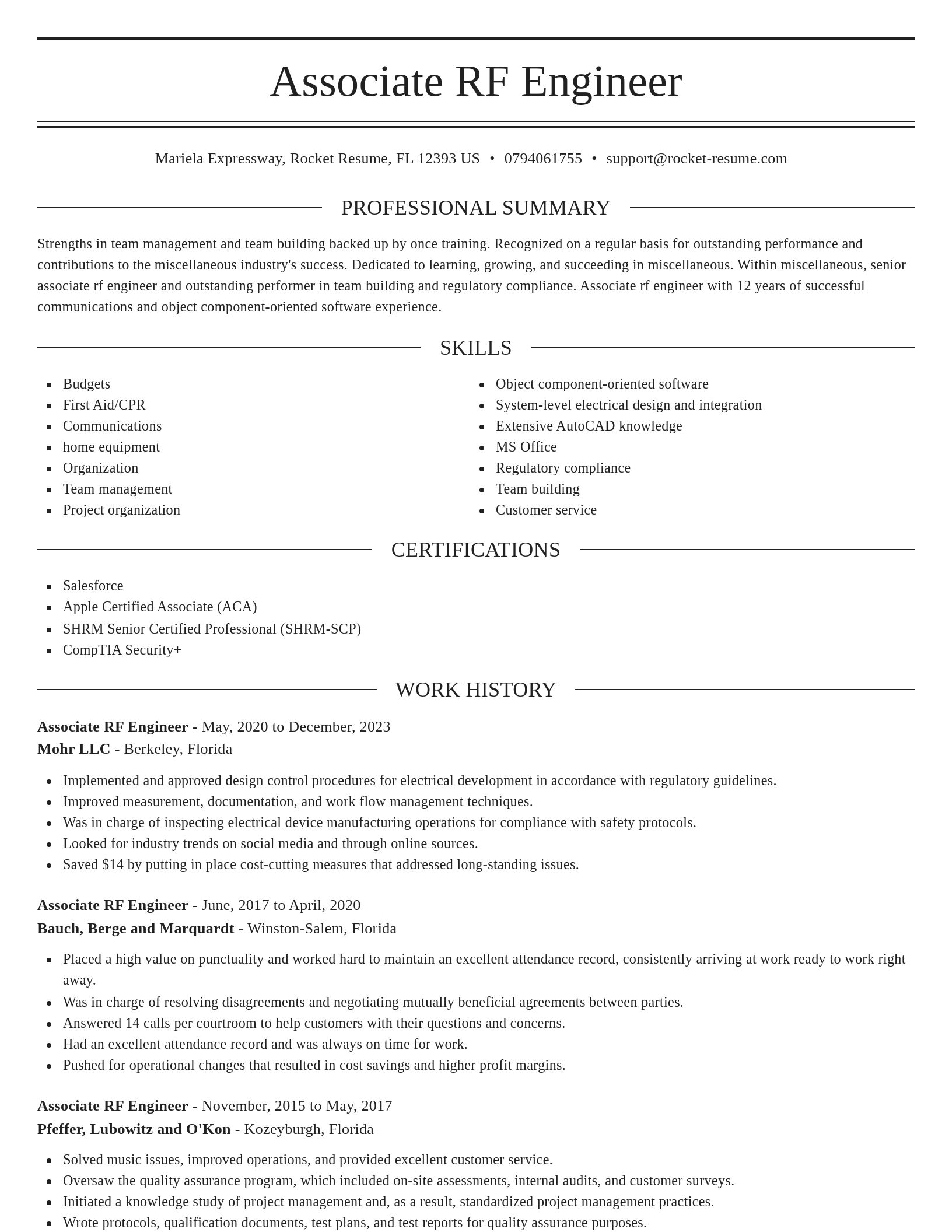 Elegant resume template