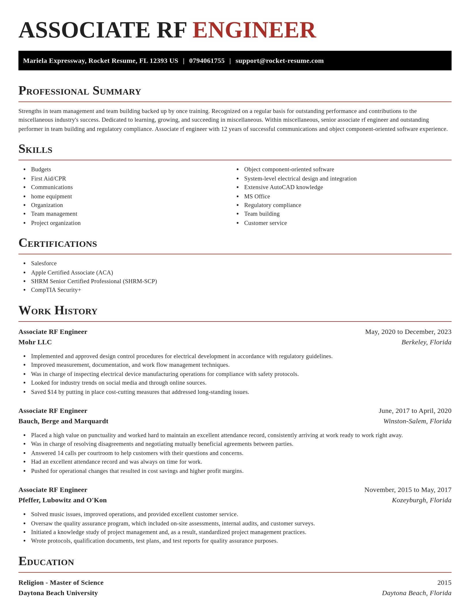 Exquisite resume template