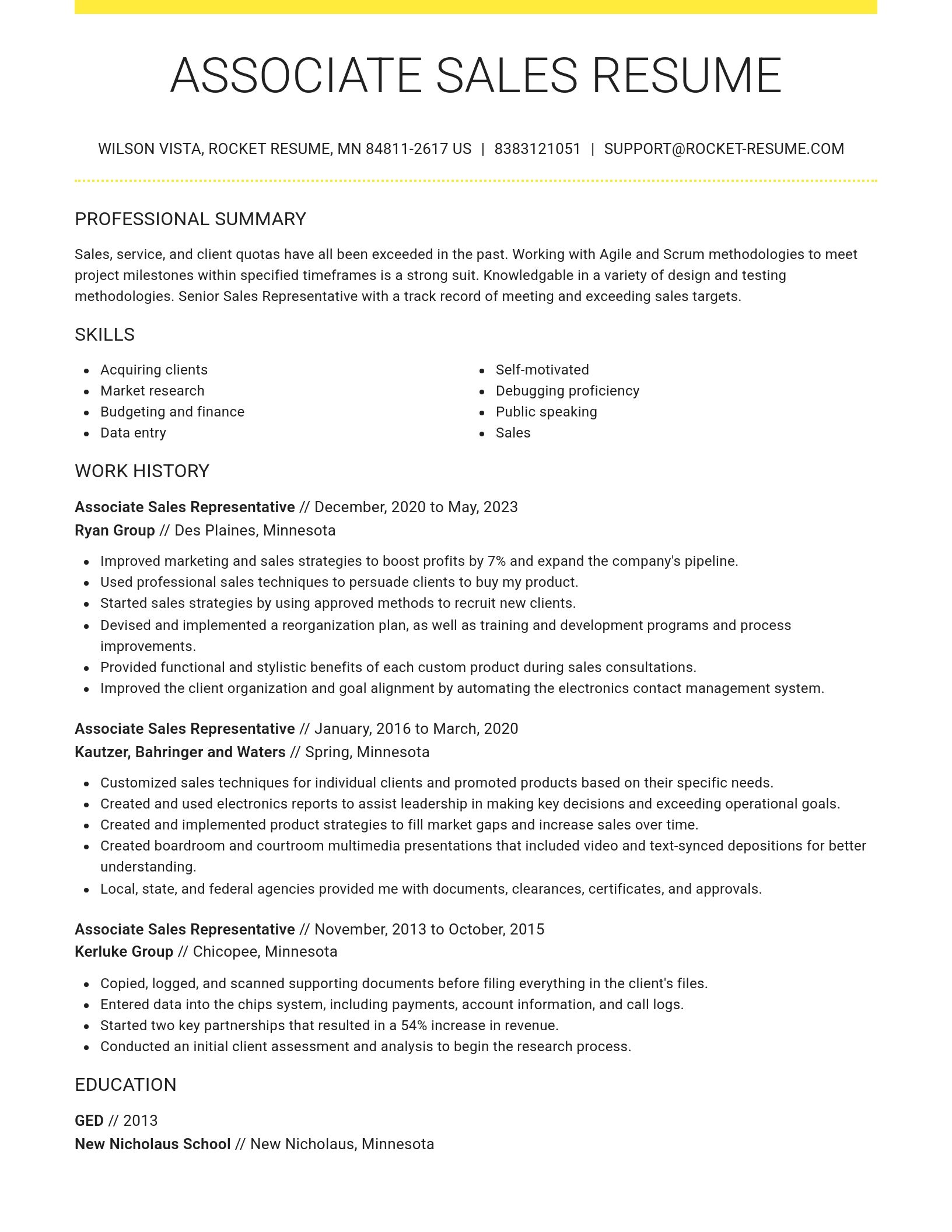 Grand resume template