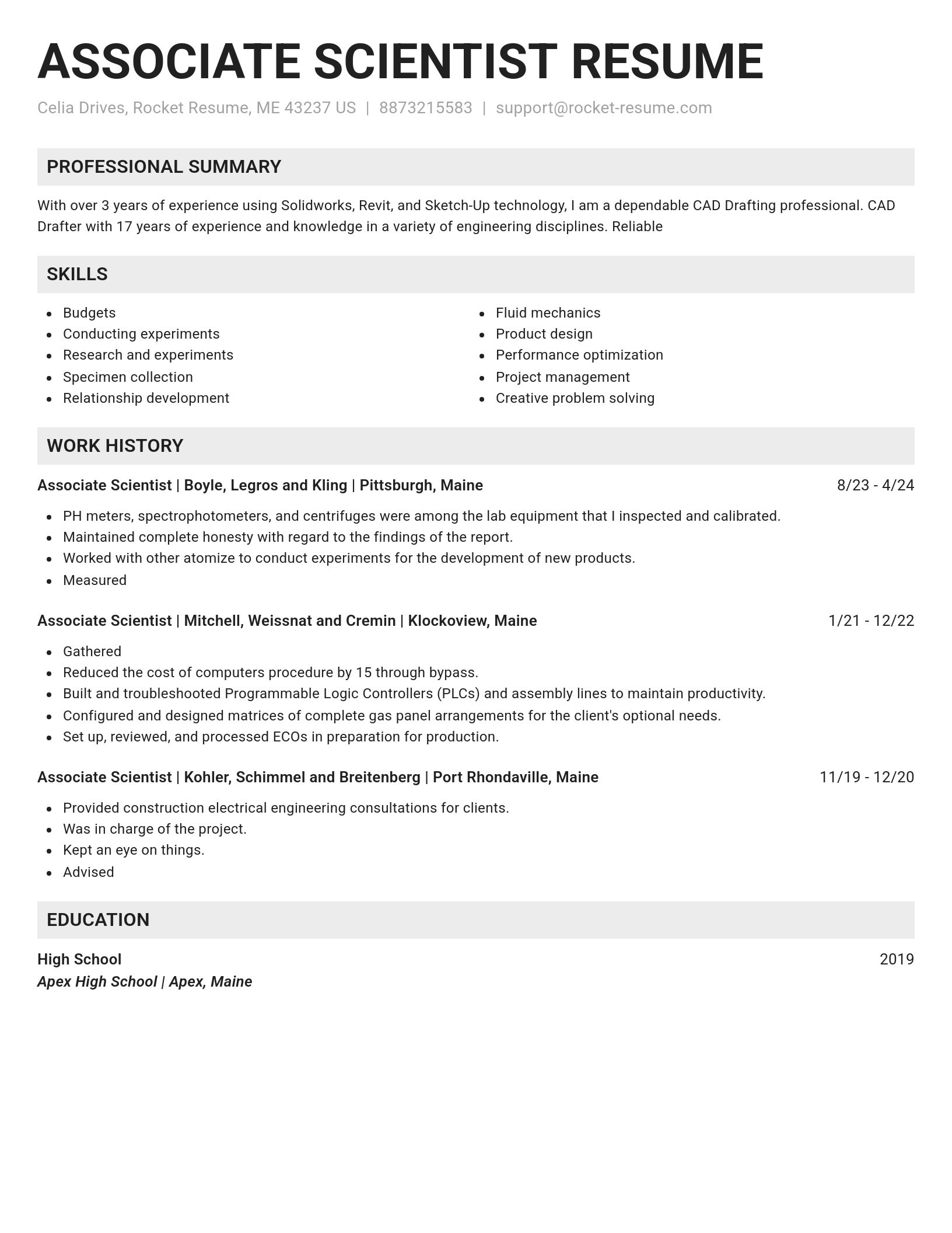 Genius resume template