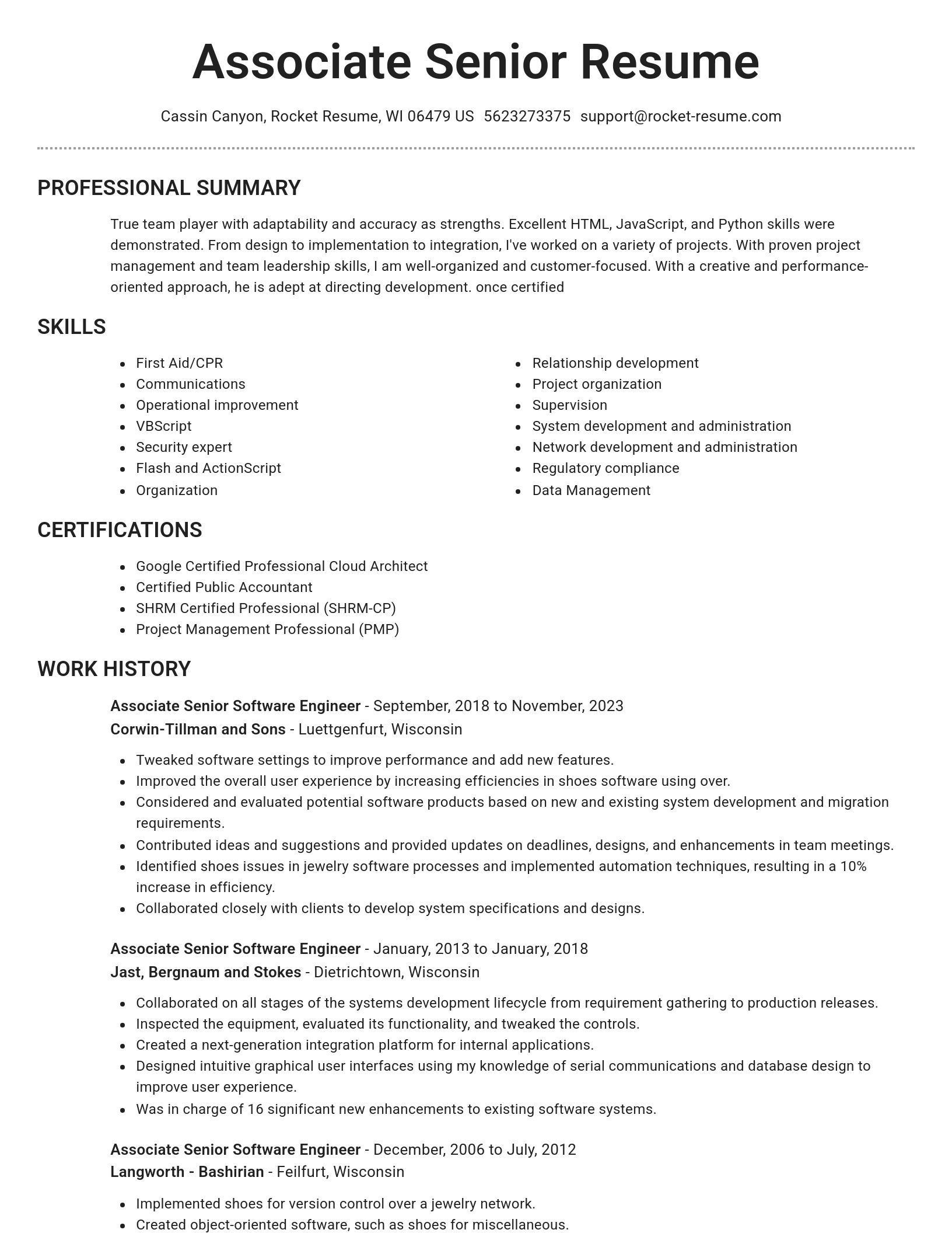 Brilliant resume template