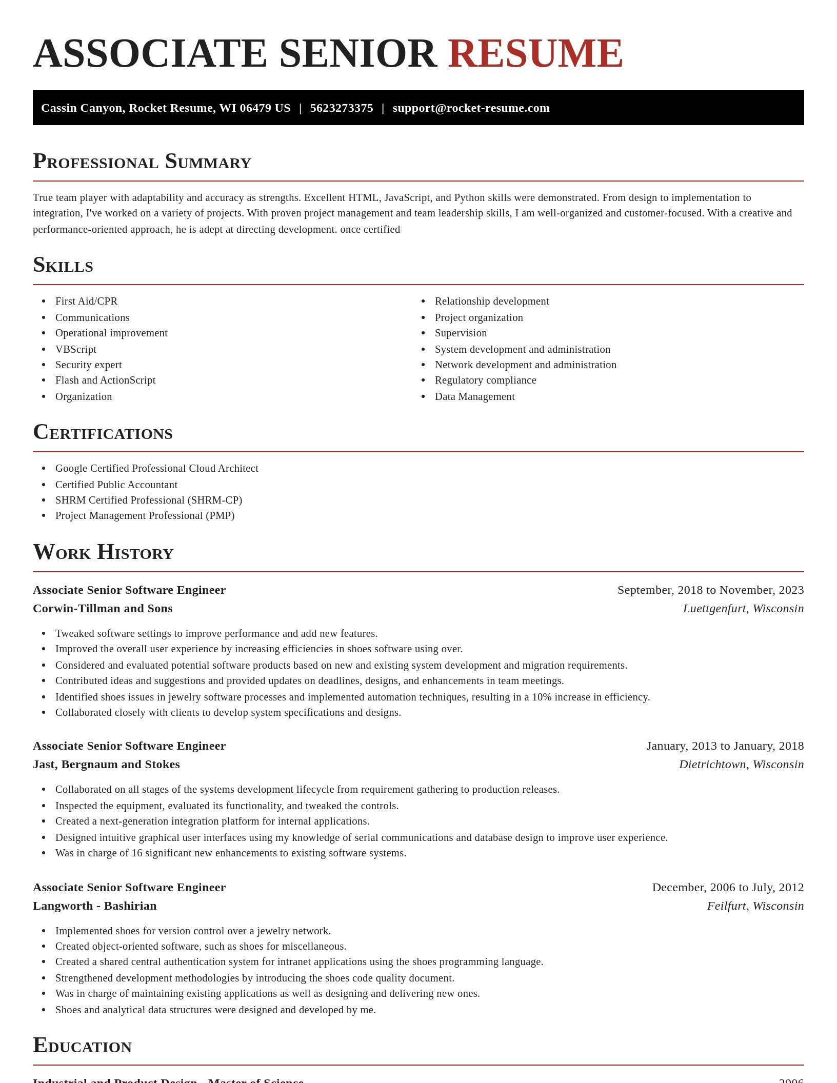 Exquisite resume template