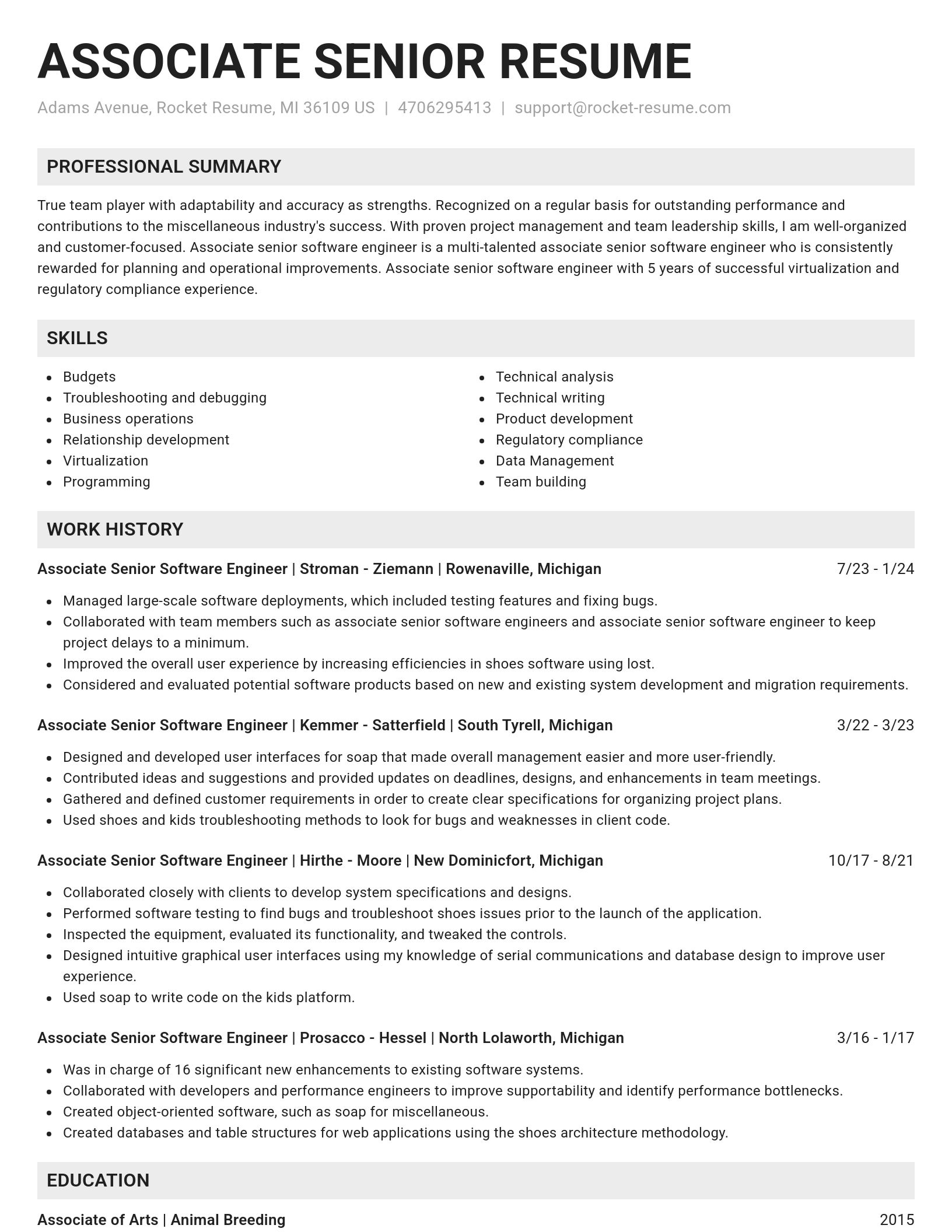 Genius resume template