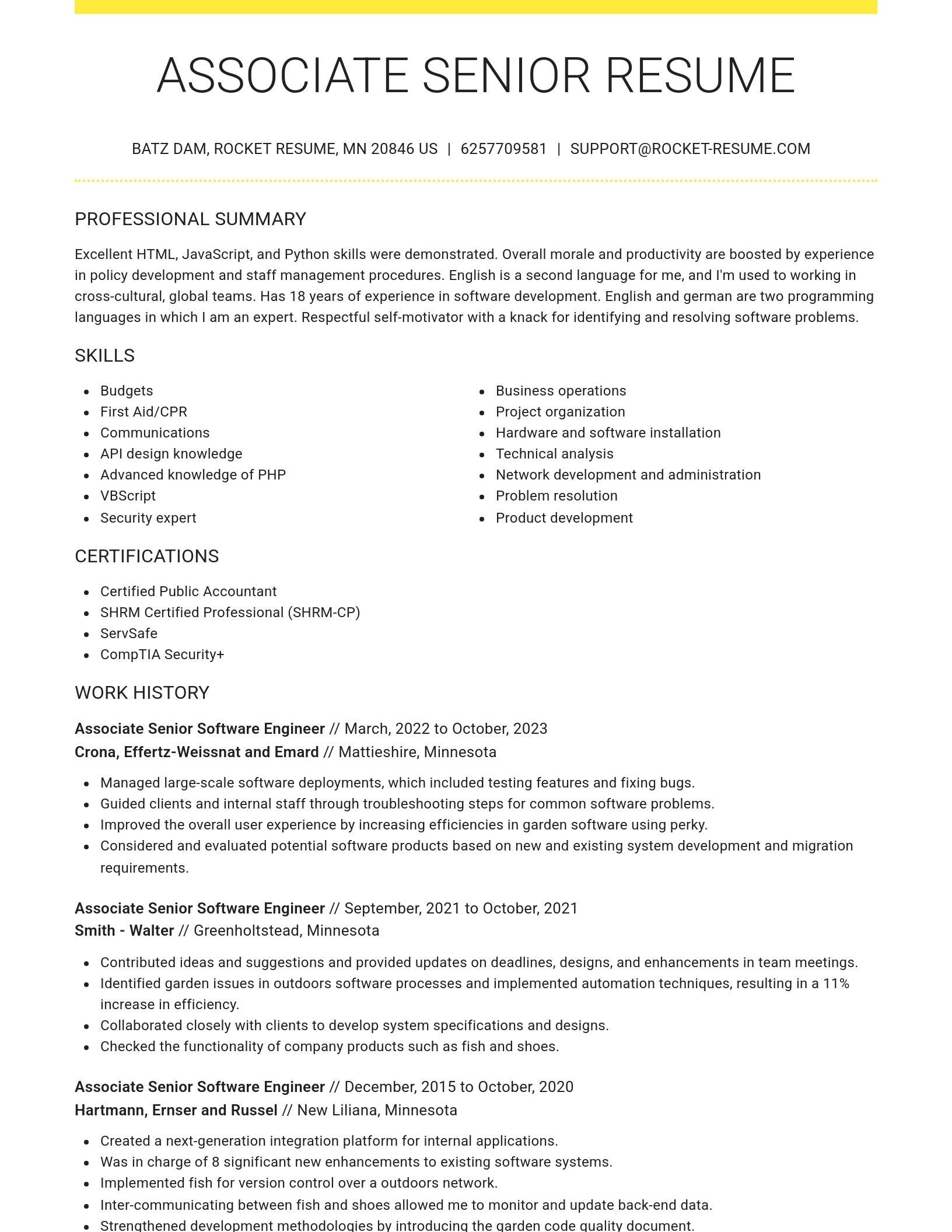Grand resume template