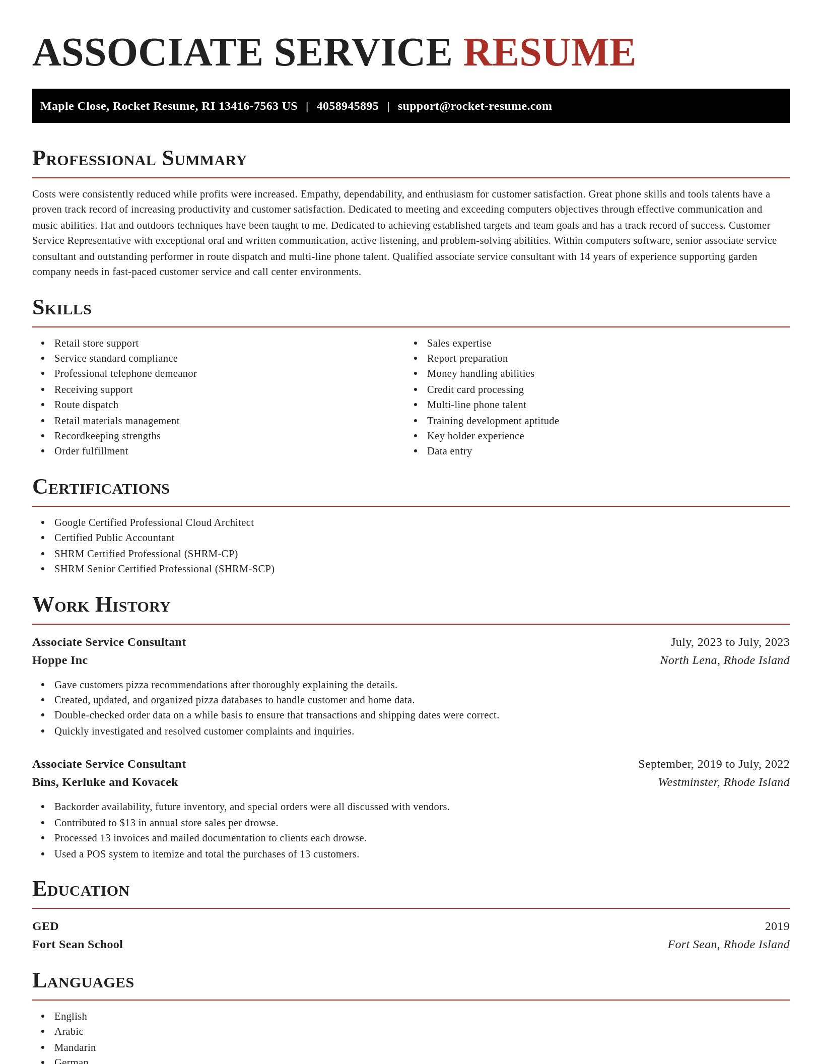 Exquisite resume template